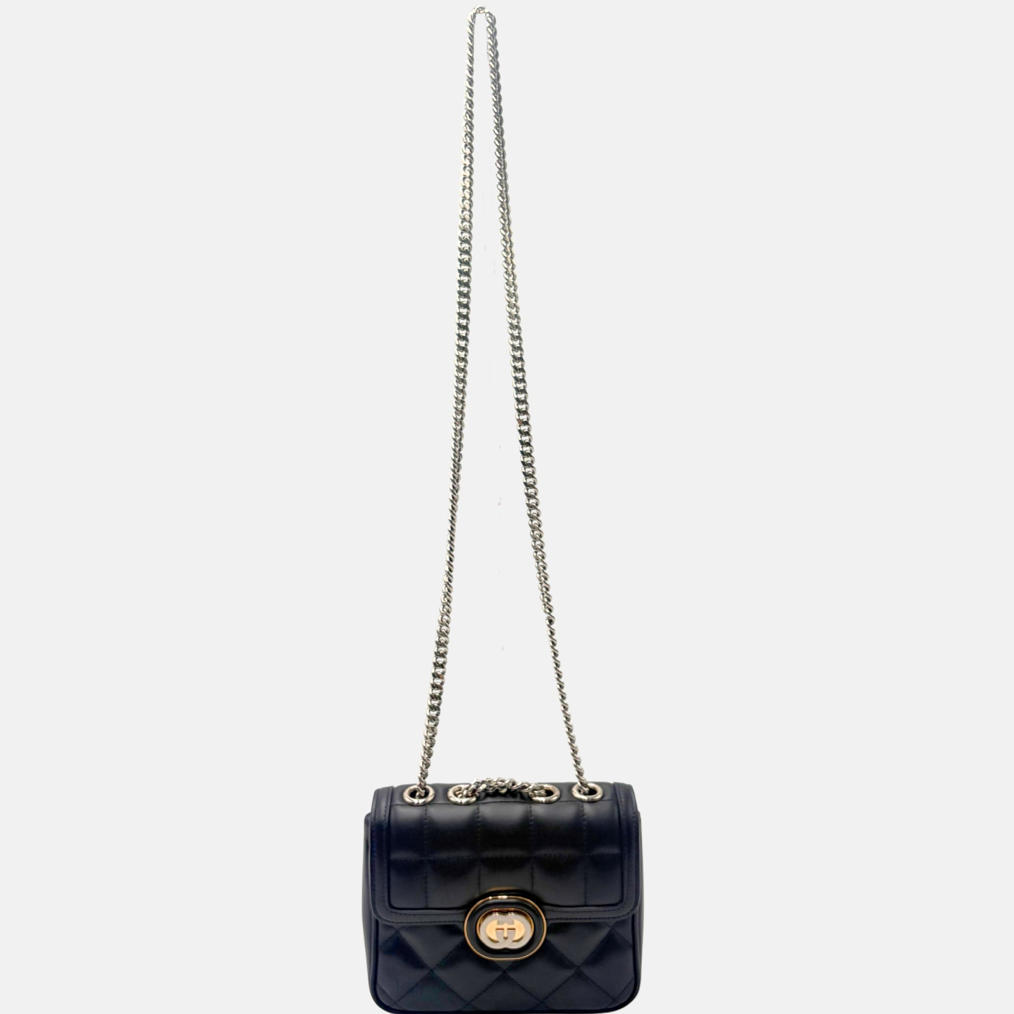 Deco Bag Black Leather Mini