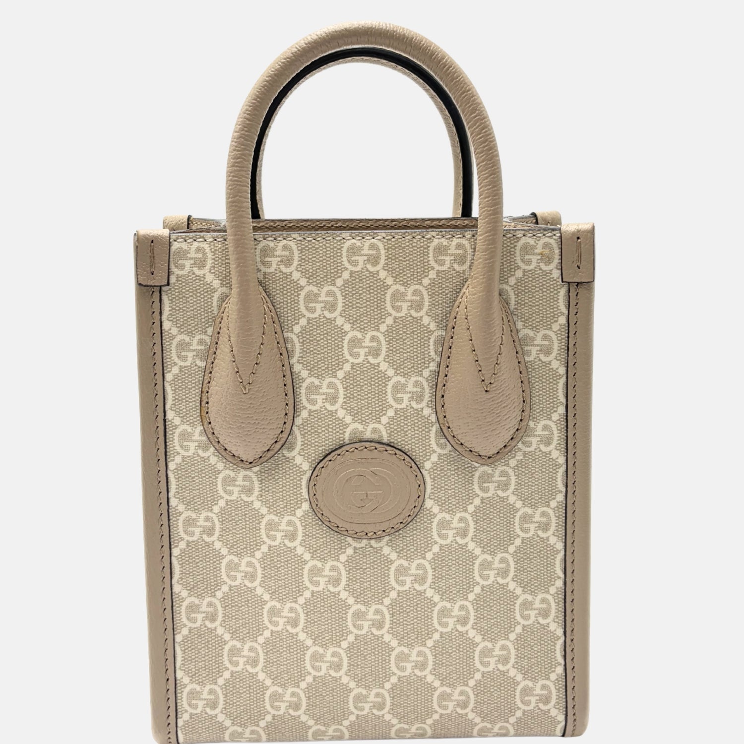 ら*む様 GUCCI GUCCIMUSEO ベージュ ミニトートバッグ GUCCI Tote Beige Supreme Mini