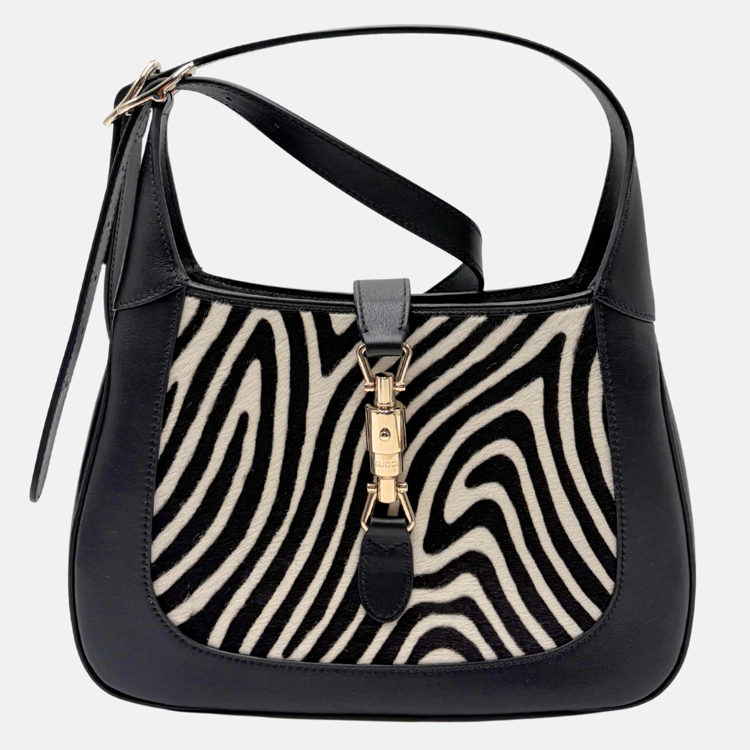 GUCCI Jackie 1961 Zebra Horsehair Shoulder Bag