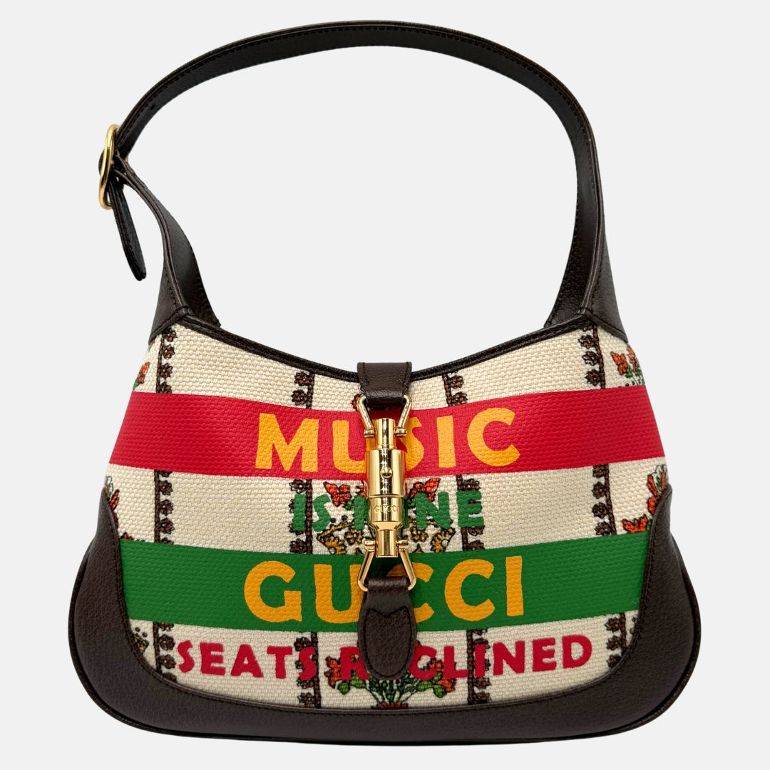 GUCCI Jackie 1961 Music Is Mine Seats Reclined Multicolor Canvas
