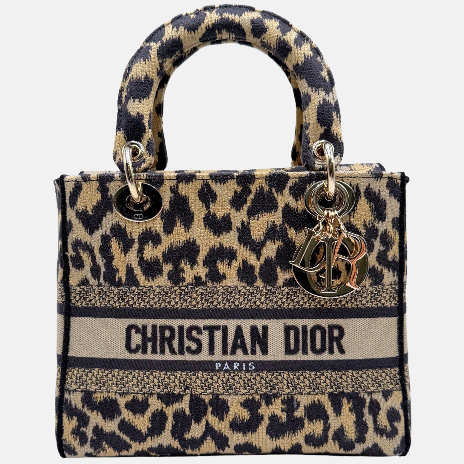 DIOR Lady D-Lite Cheetah Canvas Medium
