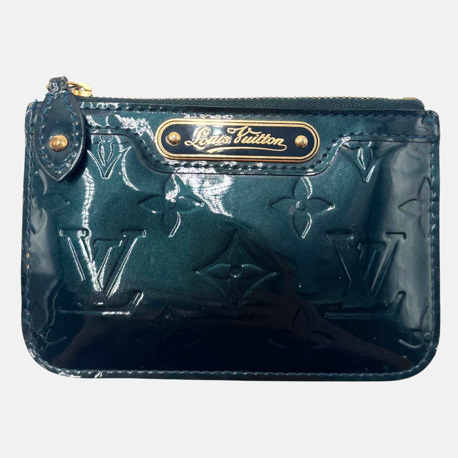 Key Pouch Green Patent Vernis Leather