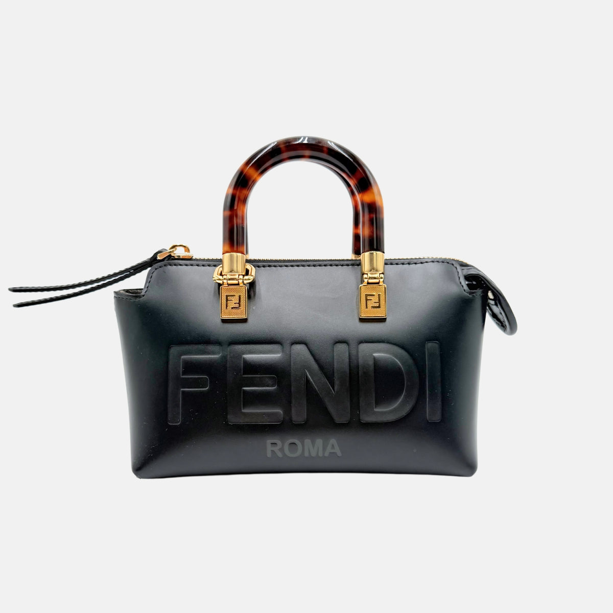 Fendi By The Way Top Handle Boston Bag Black Mini