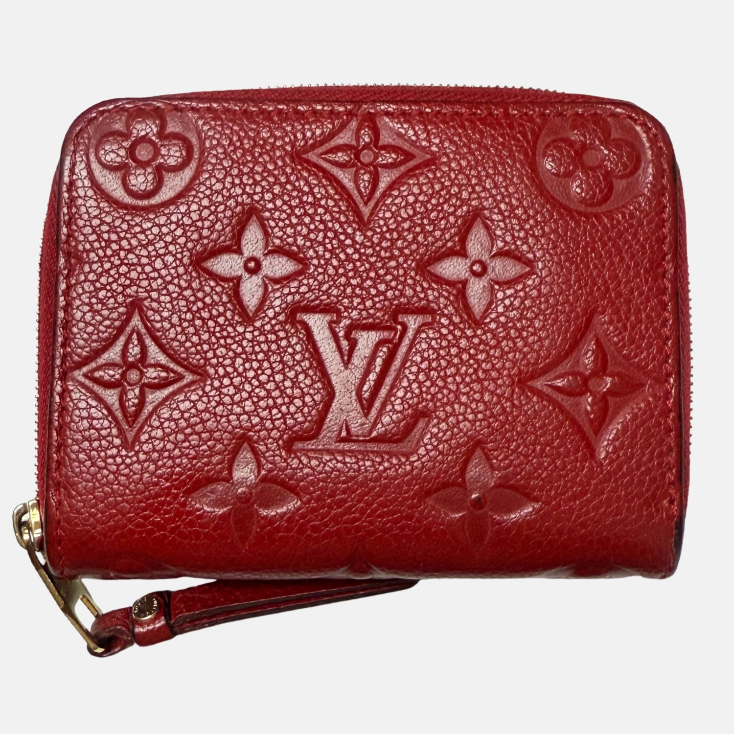Wallet Red Monogram Empreinte Leather