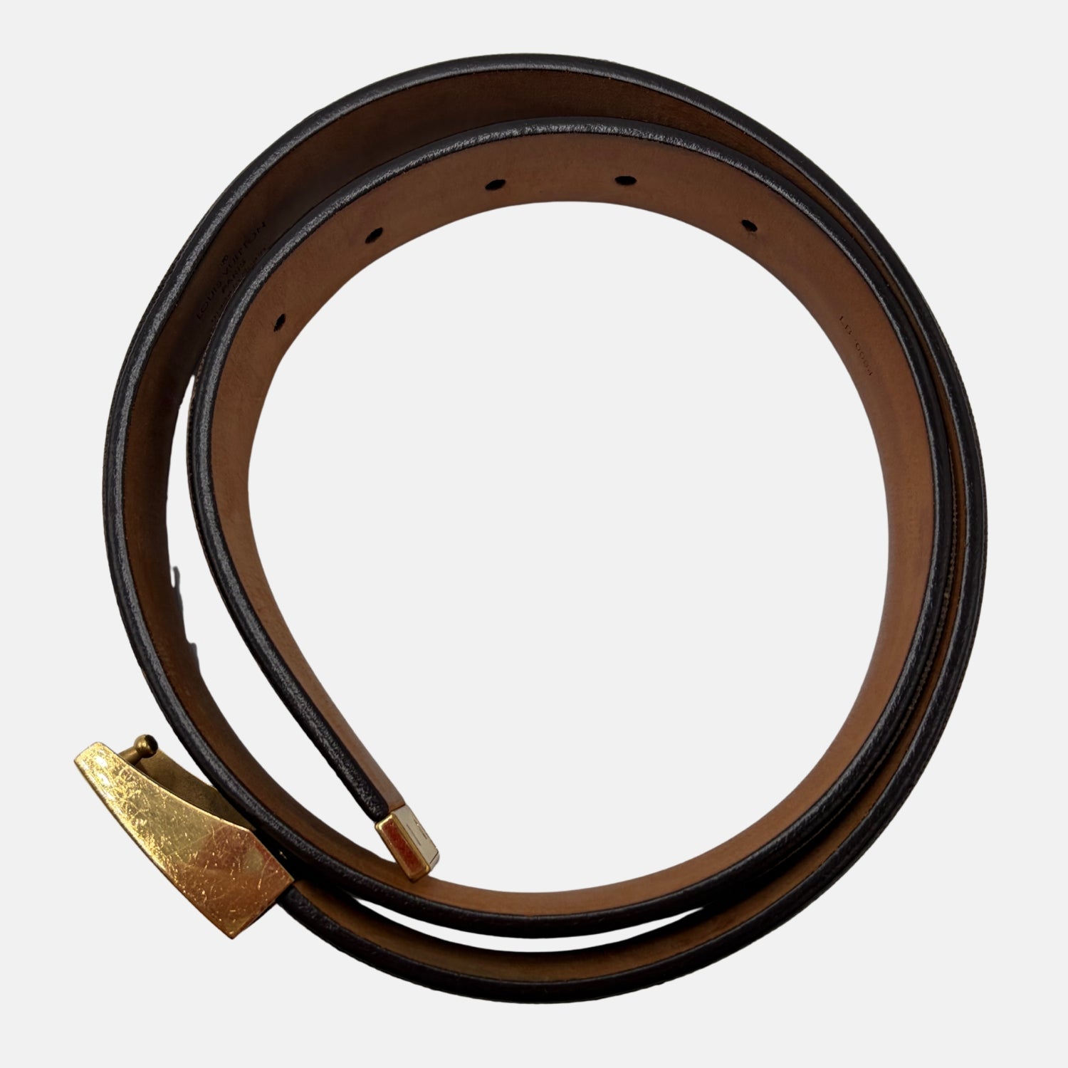 Damier Ebene Belt