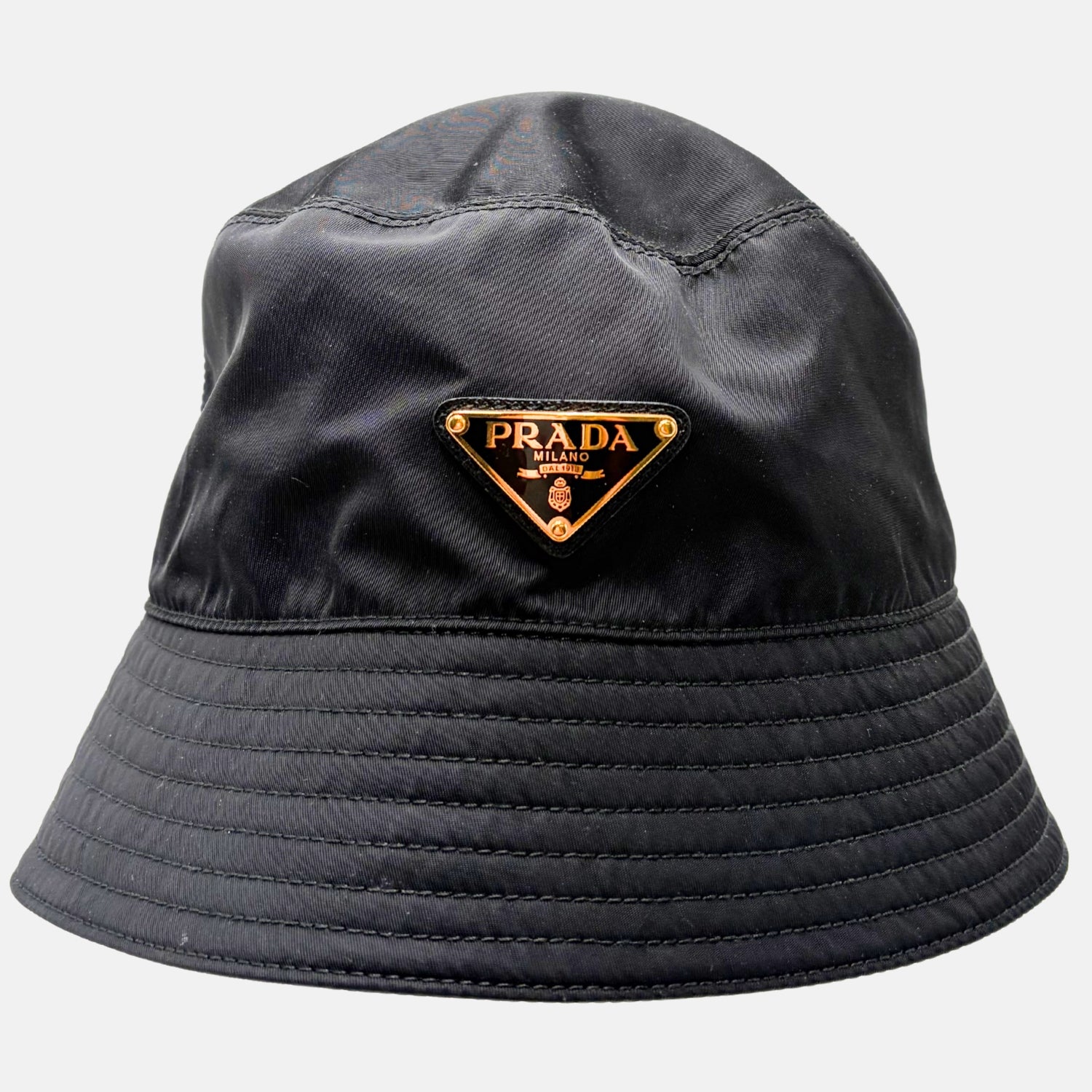 PRADA RE-NYLON BUCKET HAT BLACK Mサイズ Prada Re-Nylon Bucket Hat Black