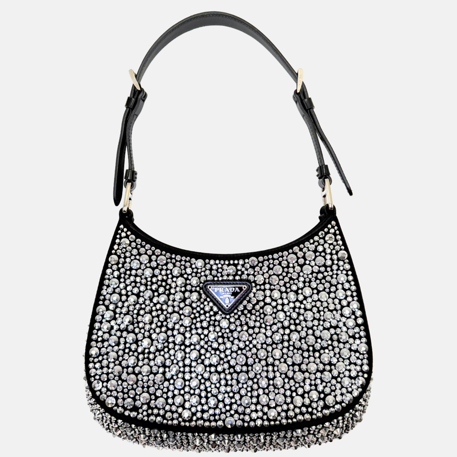 Prada Cleo Satin Crystal Bag