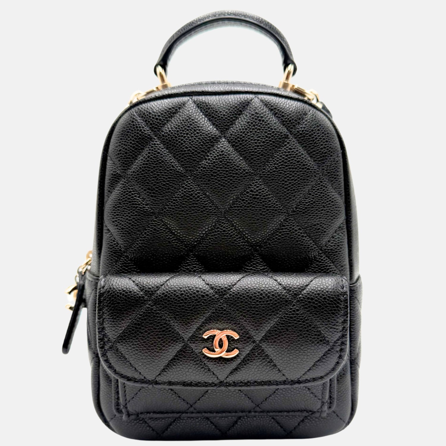 calvin klein quilted backpack leather chelsea CHANEL Classic Backpack Black Caviar Quilted Mini