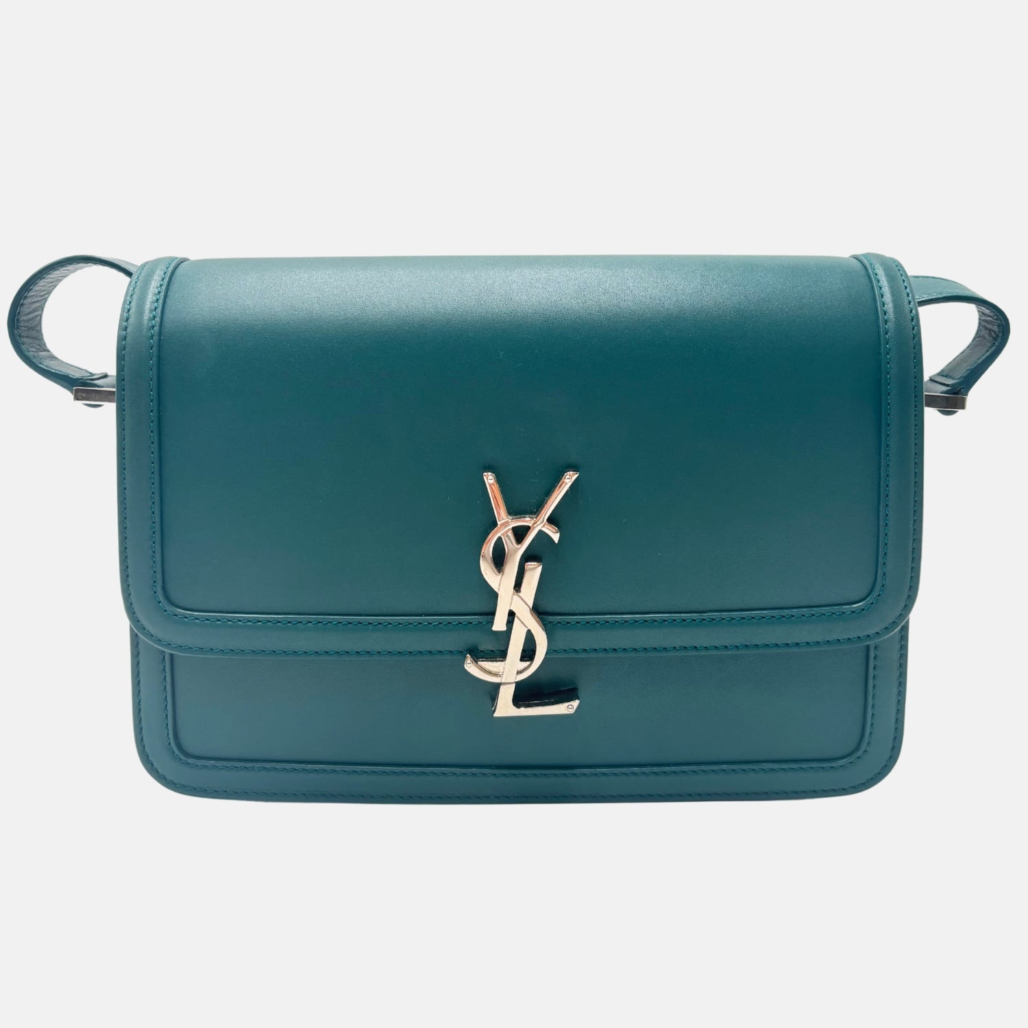 Solferino Satchel Bag Teal Smooth Leather