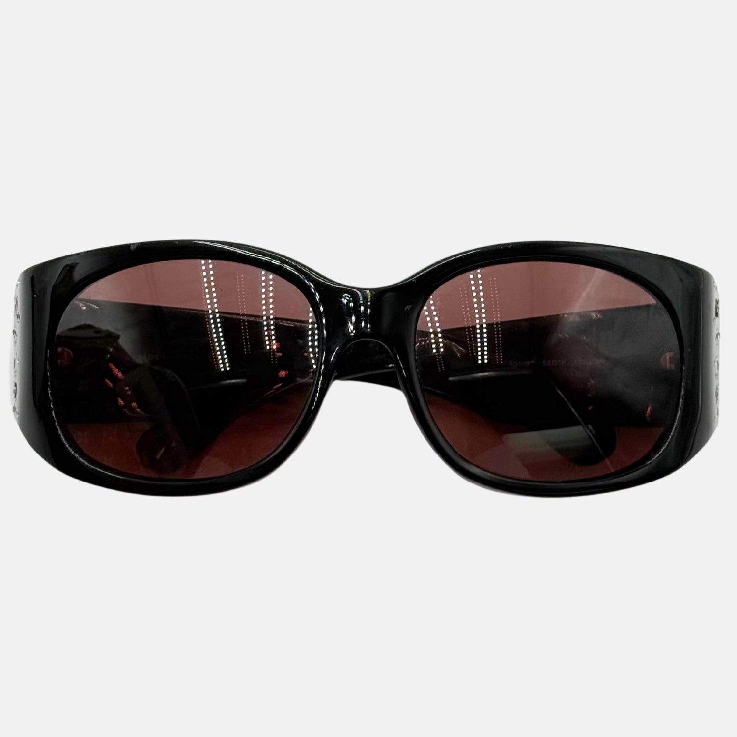 Butterfly Sunglasses Black Swarovski Crystal CC Logo