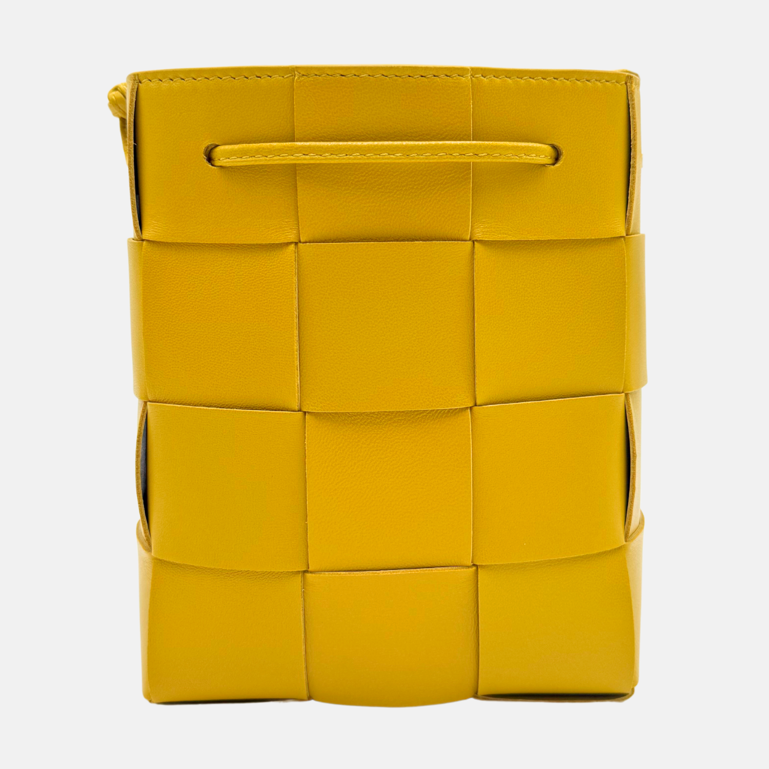 Bottega Veneta Cassette Bucket Bag Small Yellow Lambskin