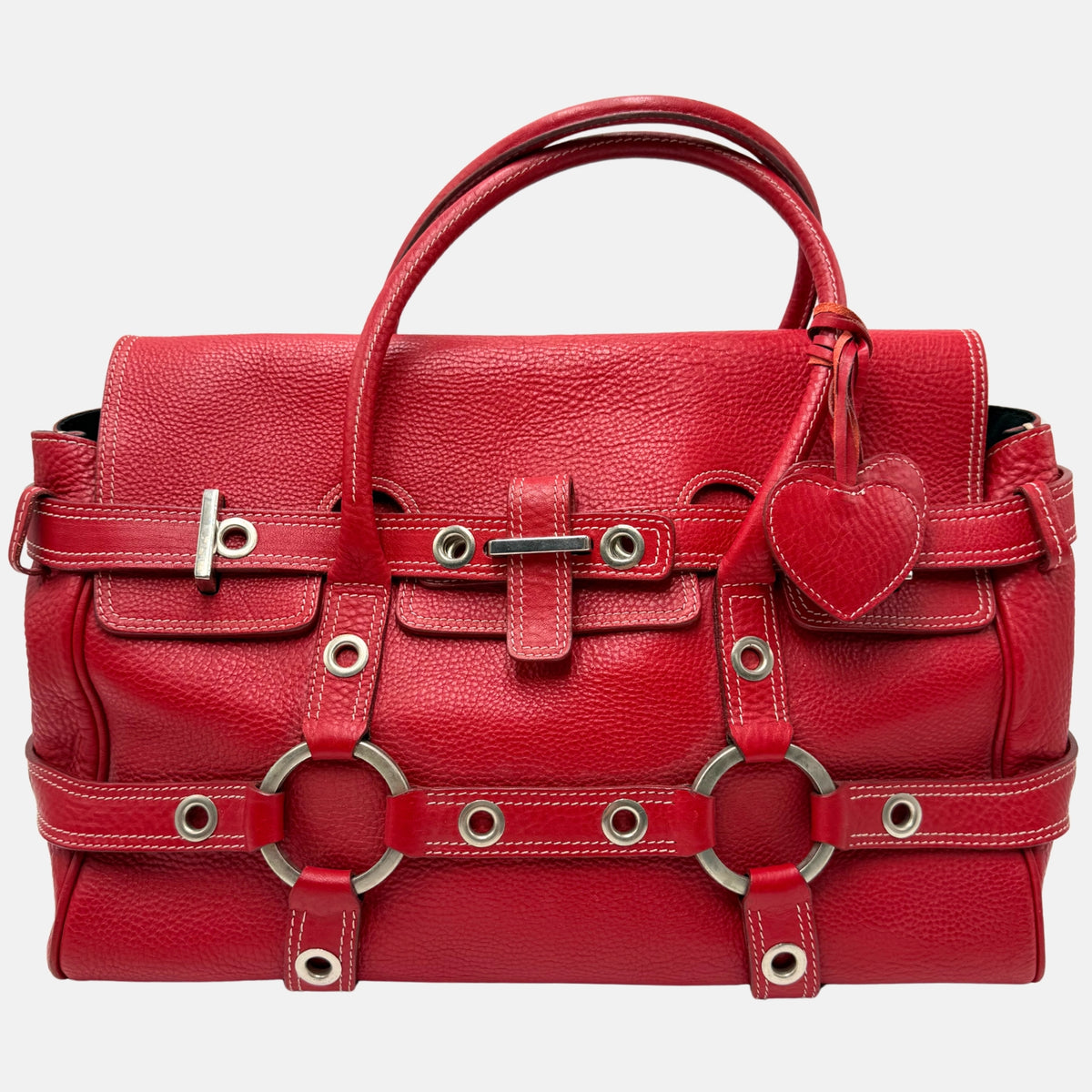 Luella Giselle Strap Bag Red Leather