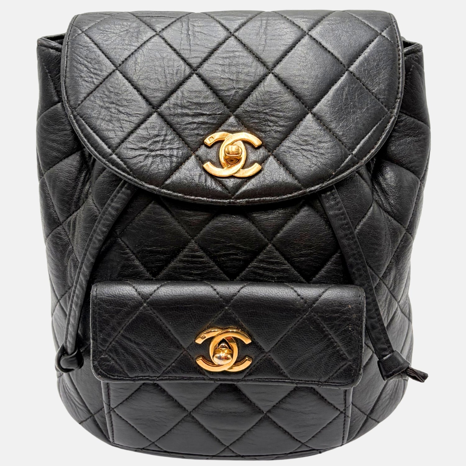 Duma Backpack Black Quilted Lambskin Mini