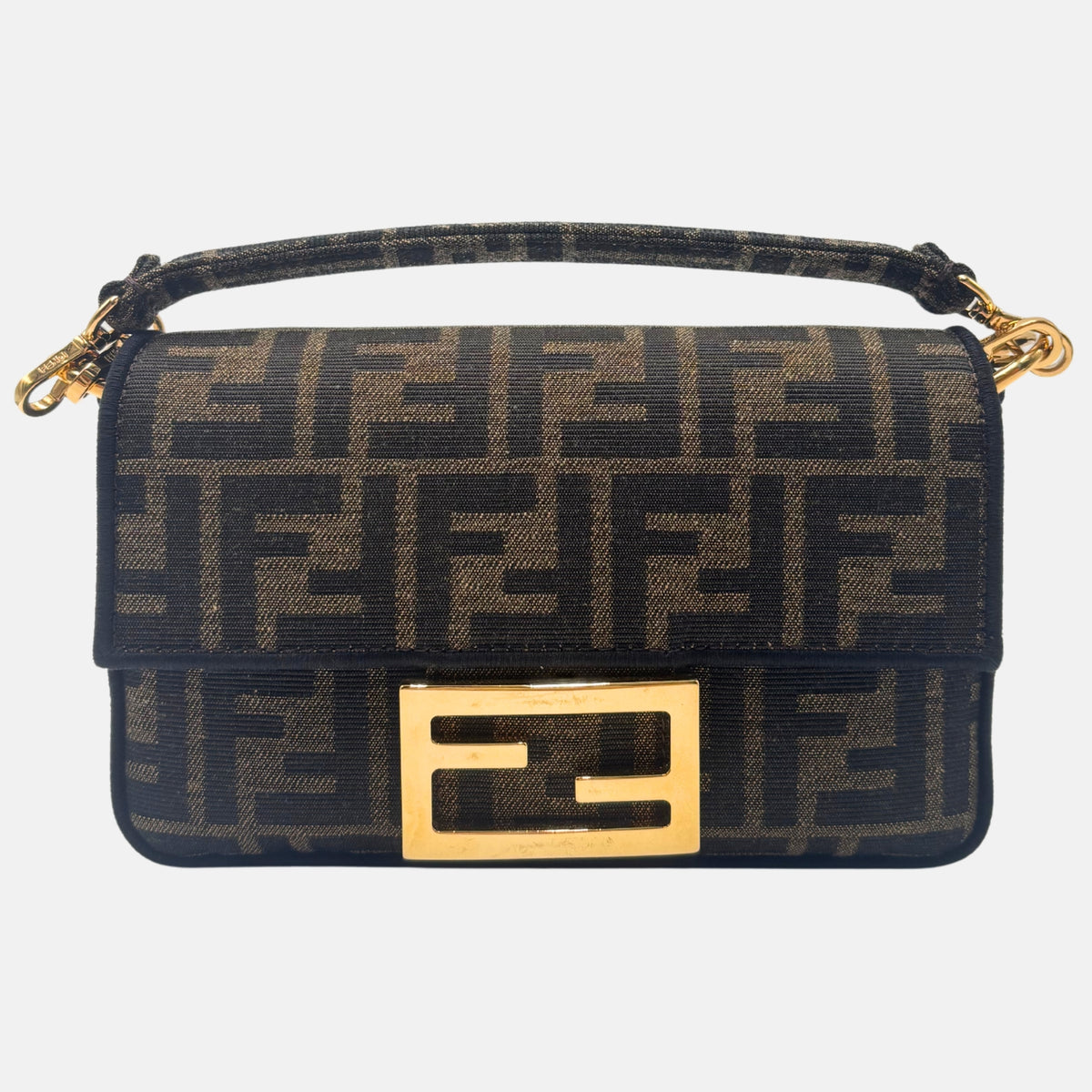 FENDI Zucca Baguette Bag Brown Canvas display picture 3