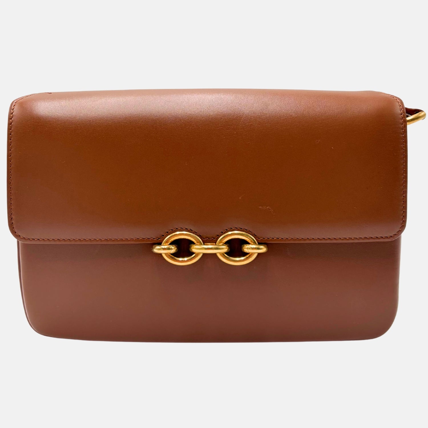 Le Maillon Brown Smooth Calfskin Shoulder Bag