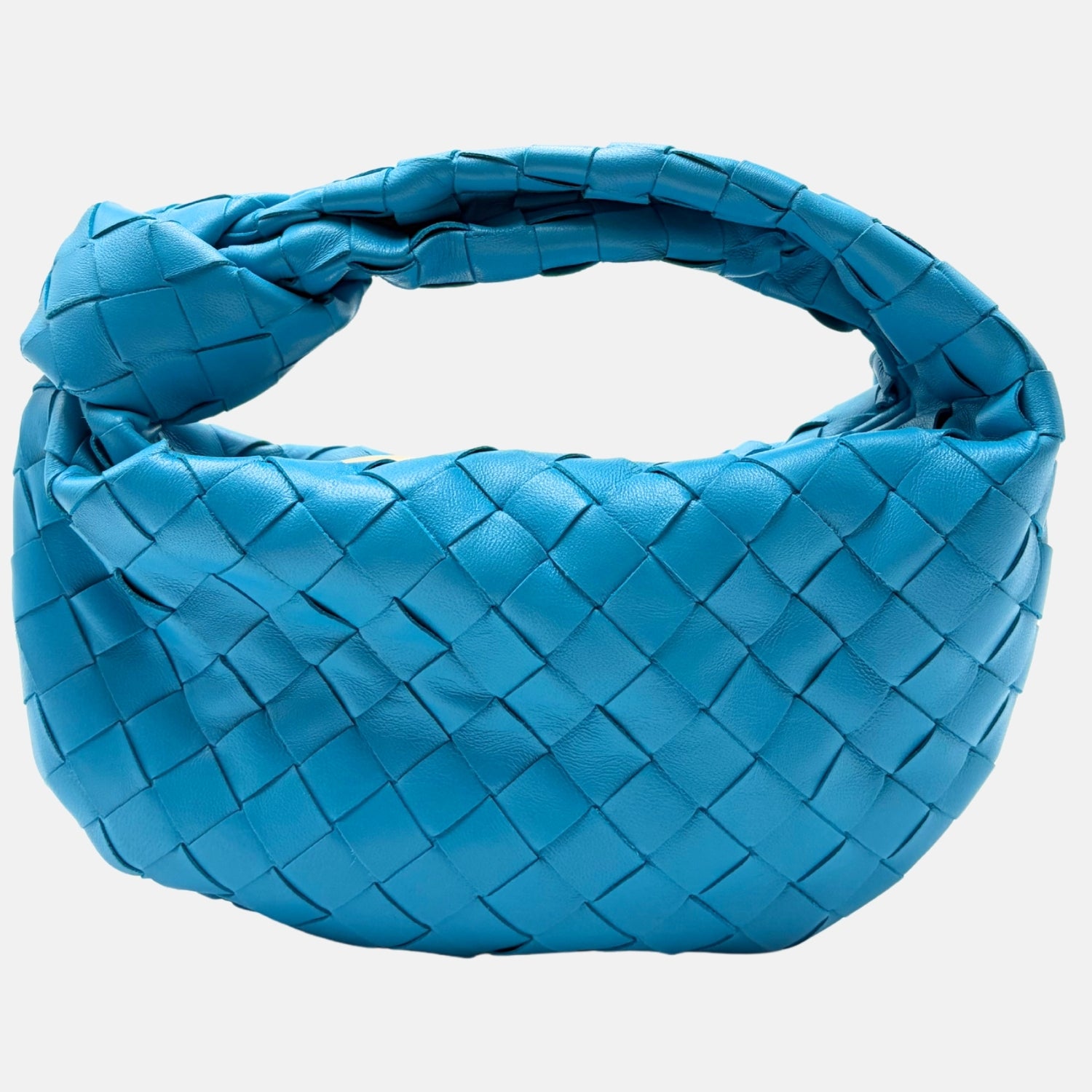 Jodie Bag Blue Intrecciato Leather Mini