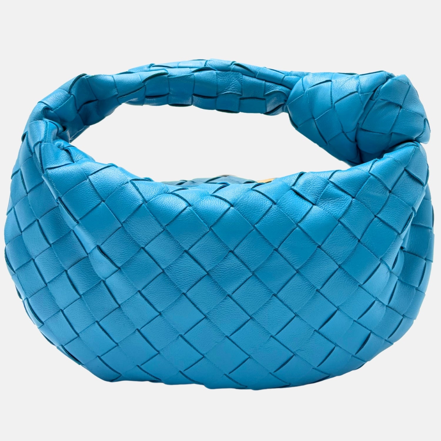 Jodie Bag Blue Intrecciato Leather Mini