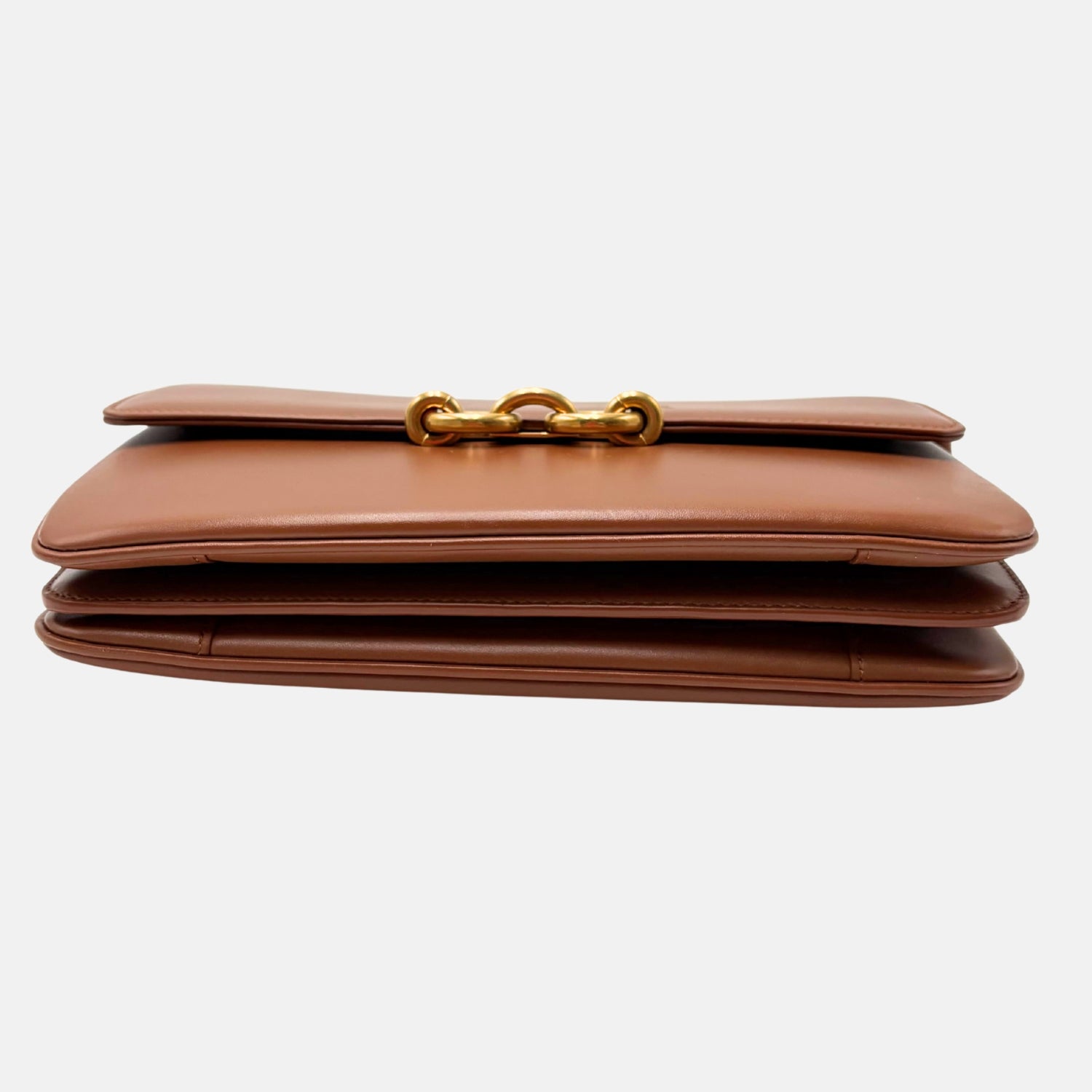 Le Maillon Brown Smooth Calfskin Shoulder Bag