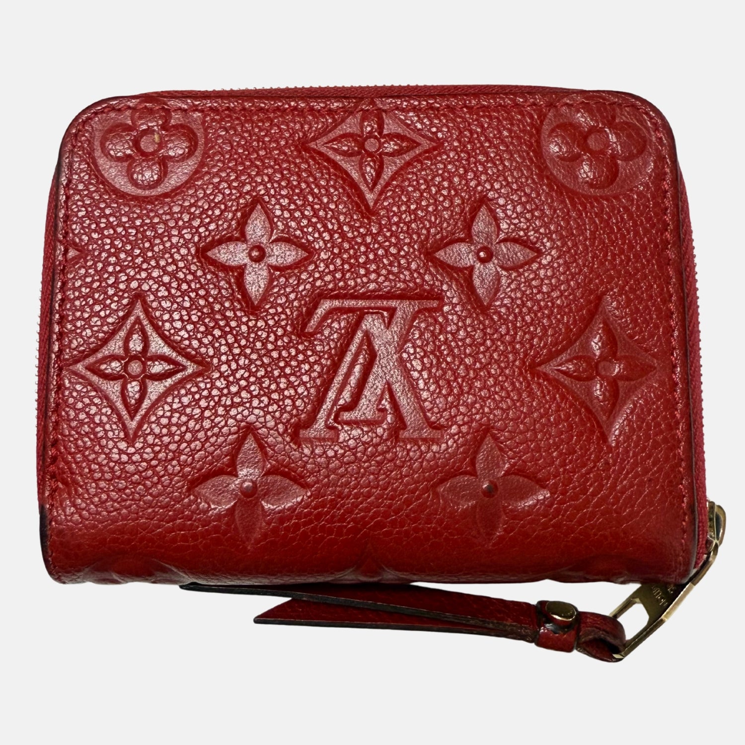 Wallet Red Monogram Empreinte Leather