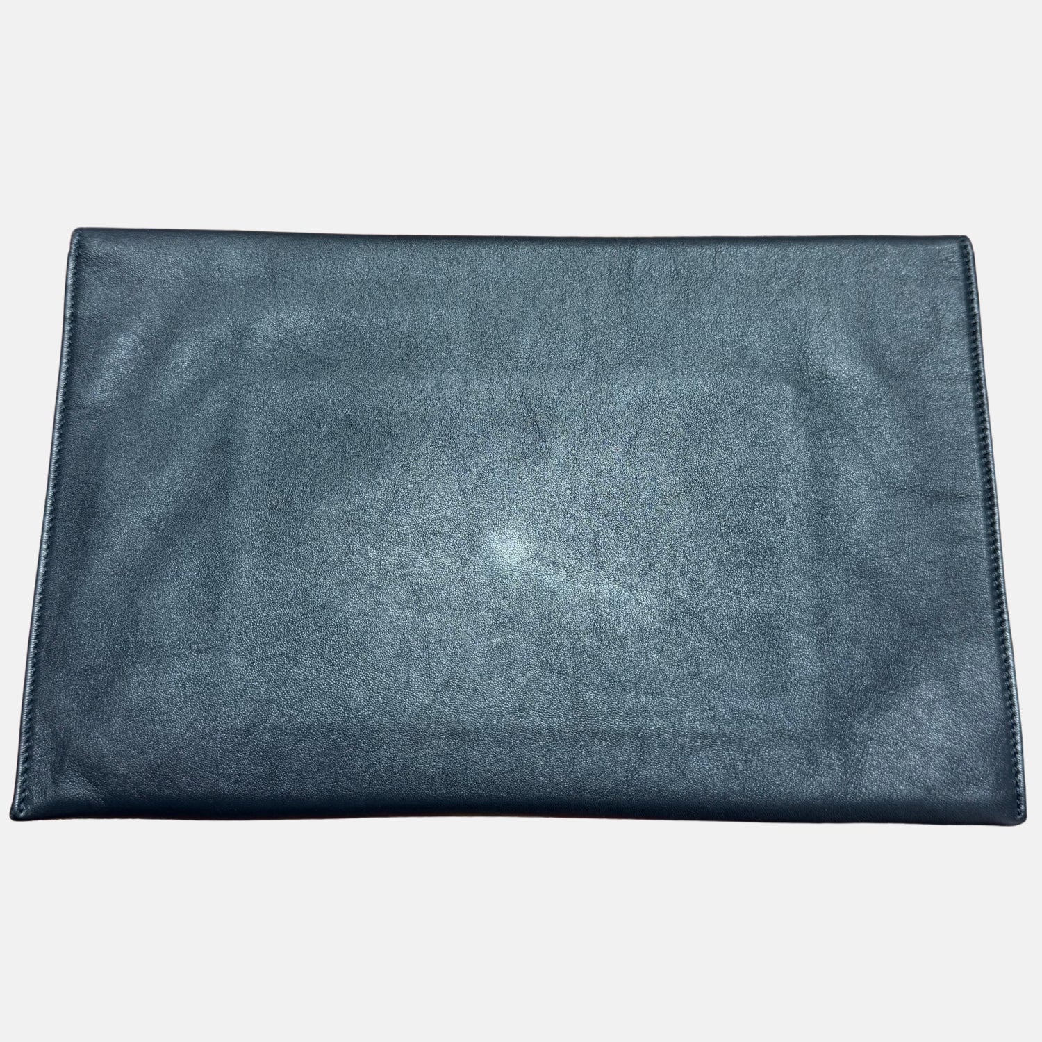 Envelope Clutch Navy Suede/Leather