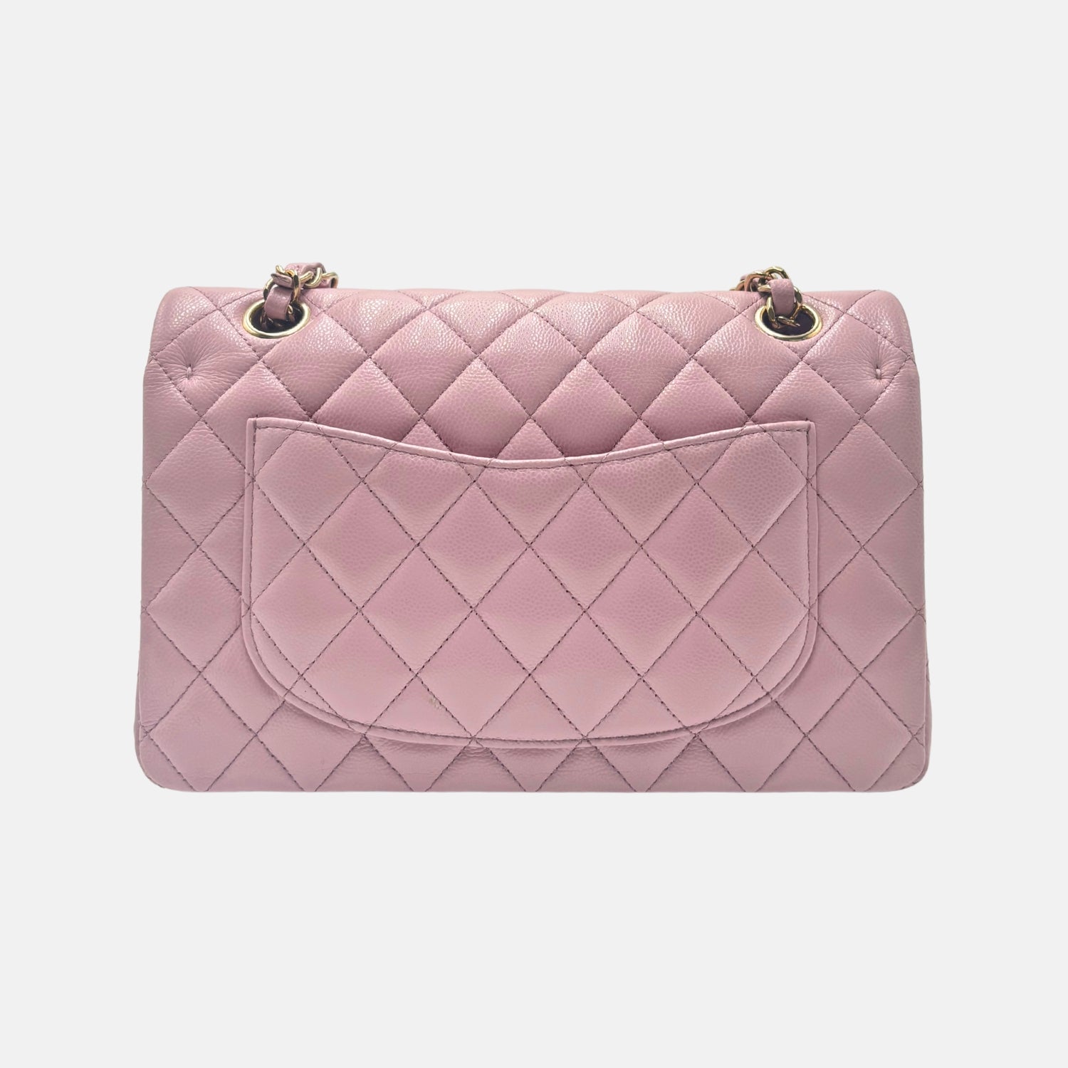 Classic Flap Bag Pink Quilted Leather Medium