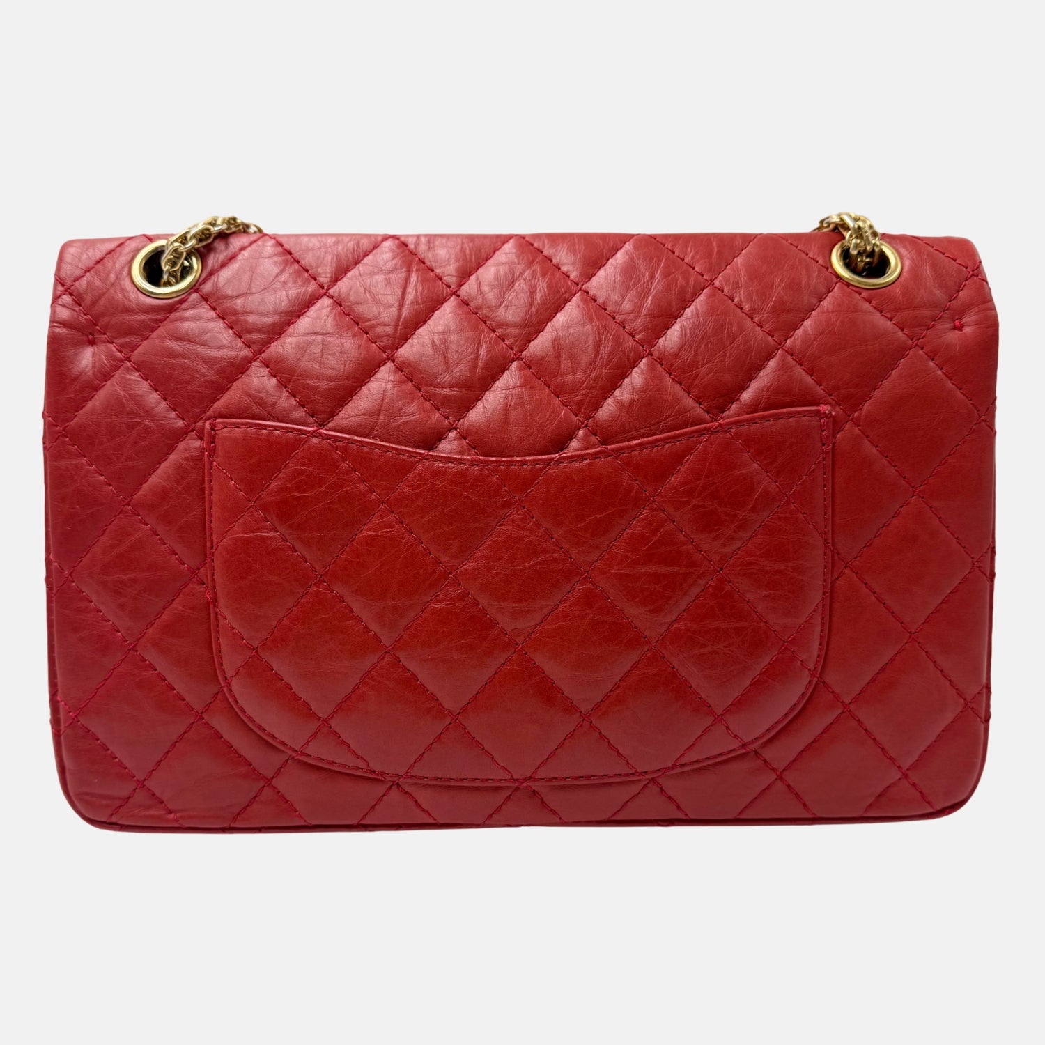 Reissue 2.55 Double Flap Bag Red Lambskin Medium