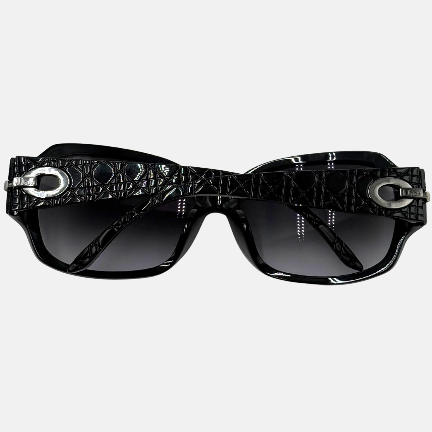 Cannage Black Oversized Sunglasses