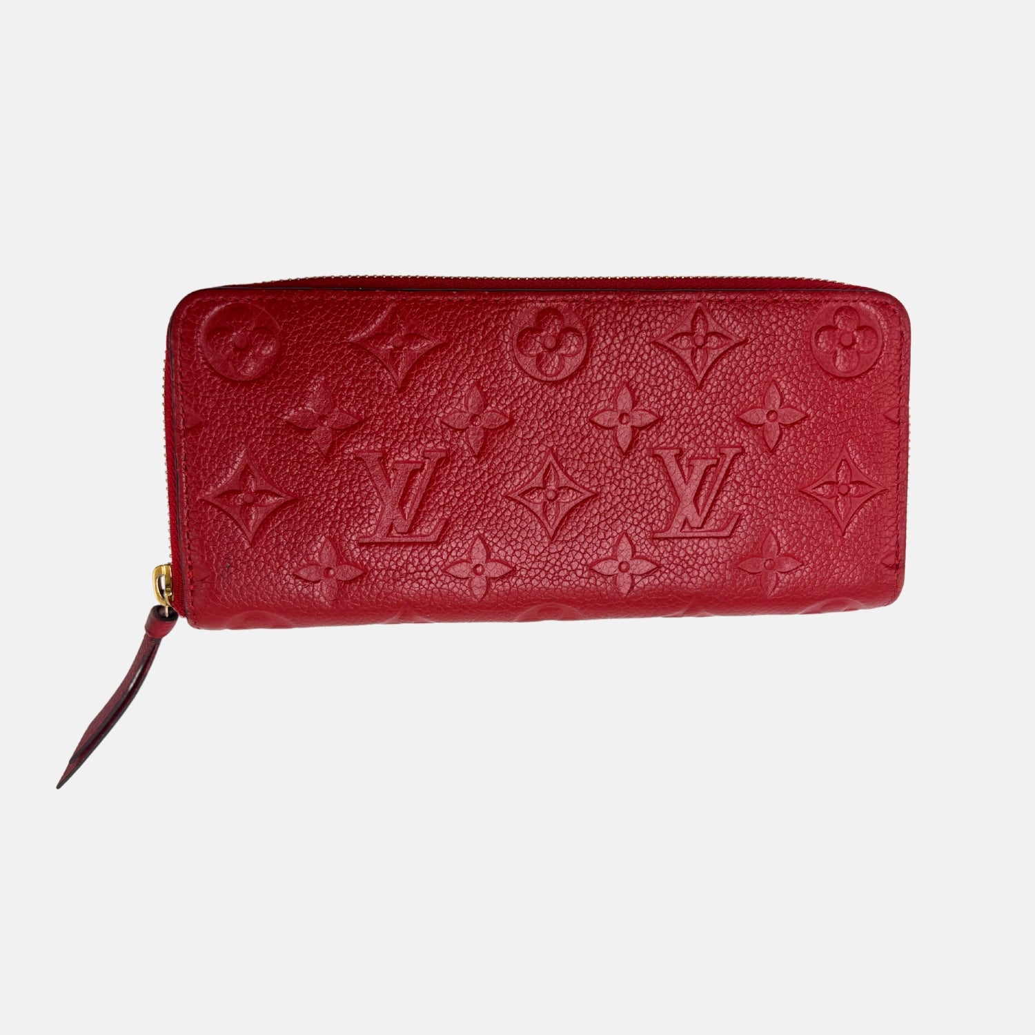 Zippy Wallet Red Empreinte Leather