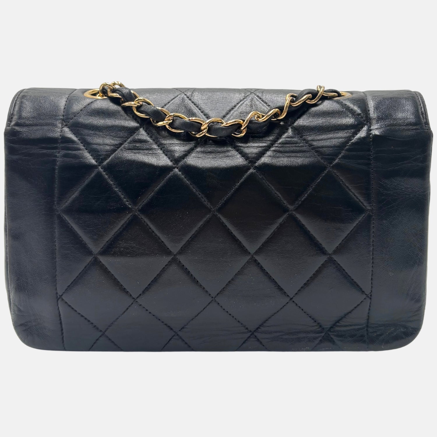 Diana Flap Bag Black Quilted Lambskin