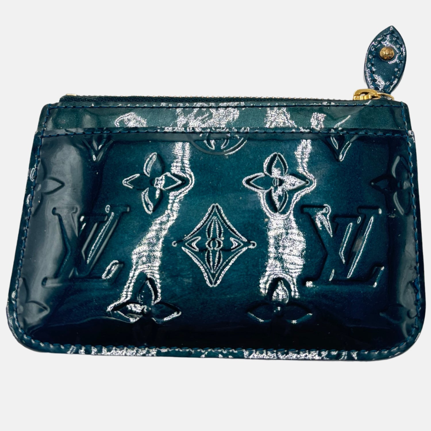 Key Pouch Green Patent Vernis Leather