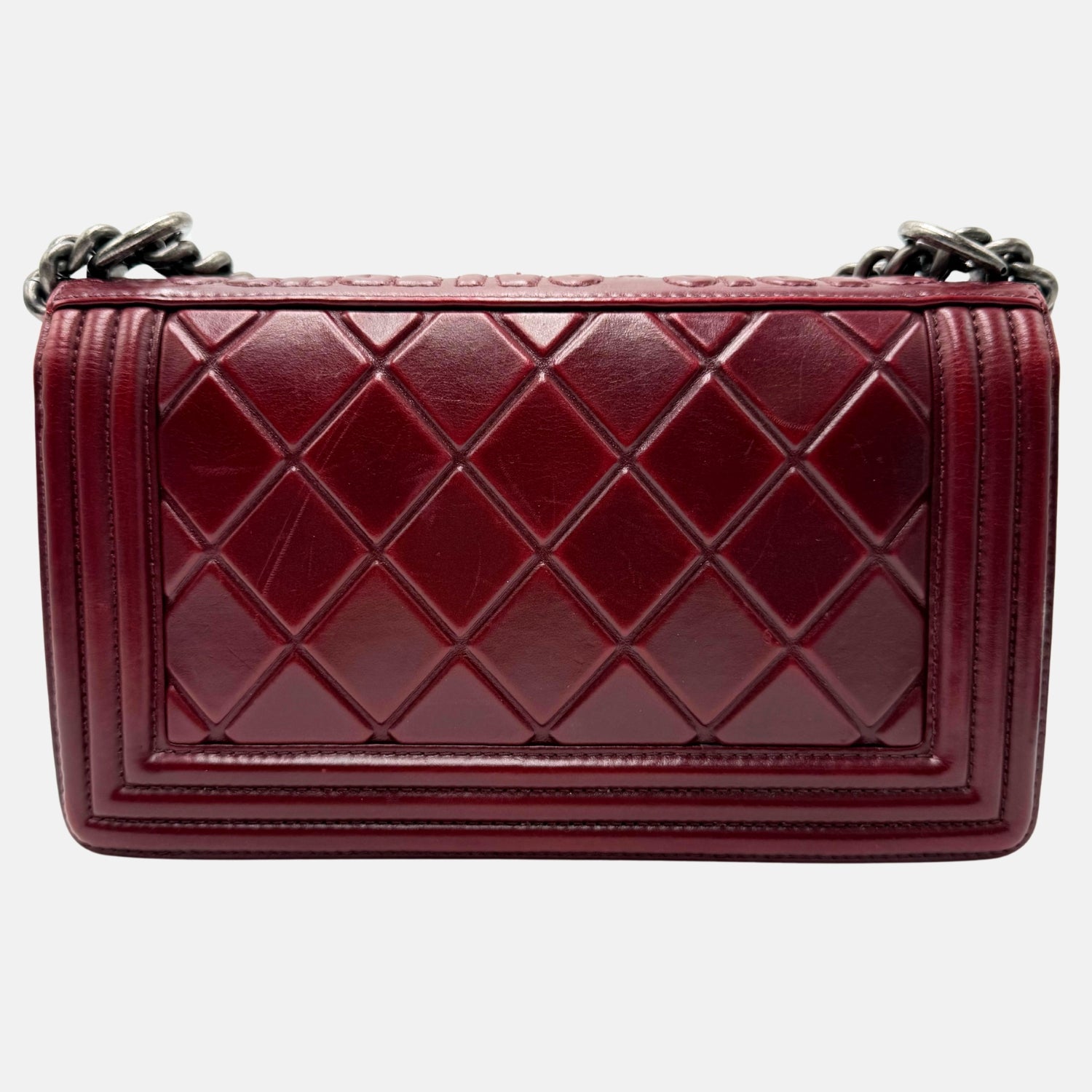 Boy Bag Burgundy Lambskin Medium