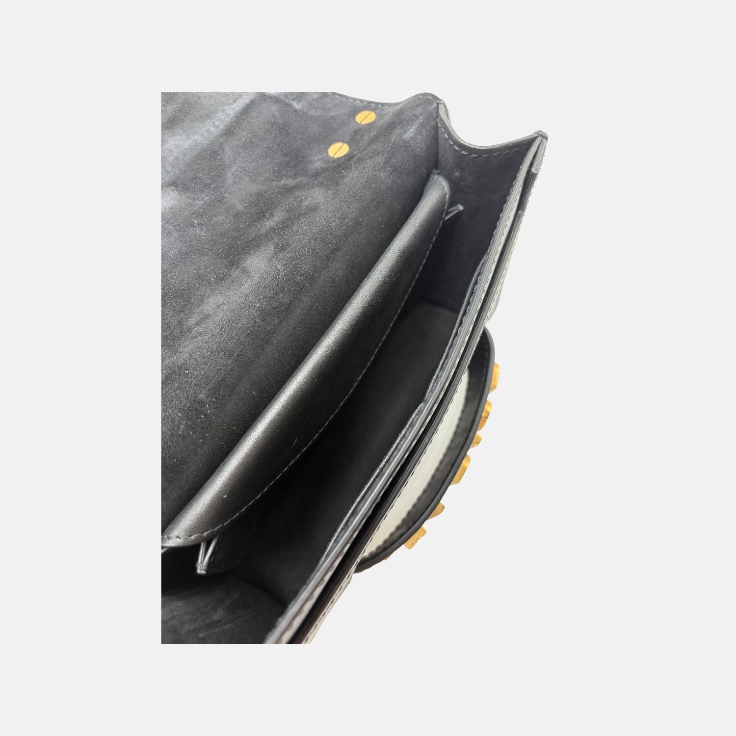 J'Adior Smooth Calfskin Chain Clutch Black