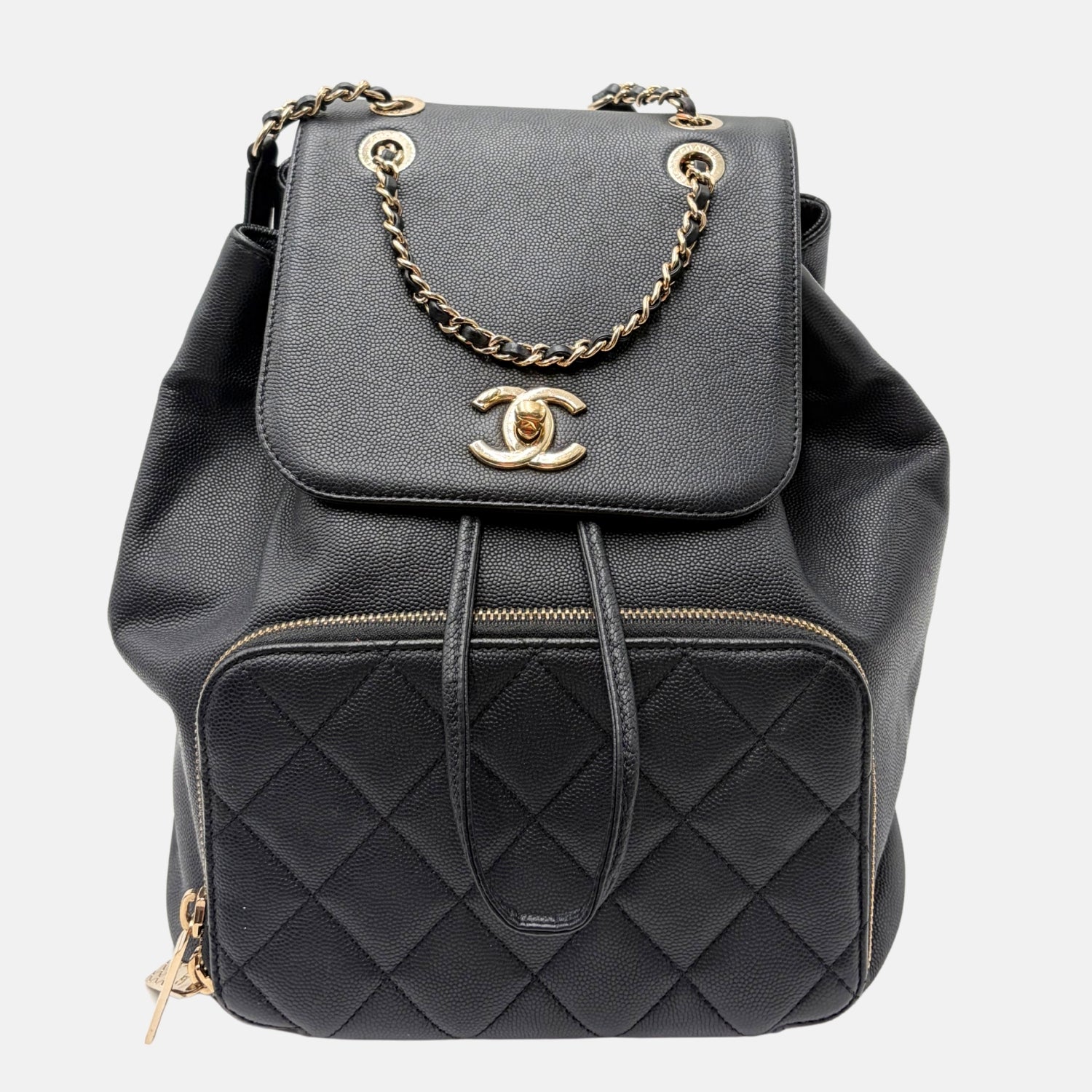 Backpack Black Caviar Leather