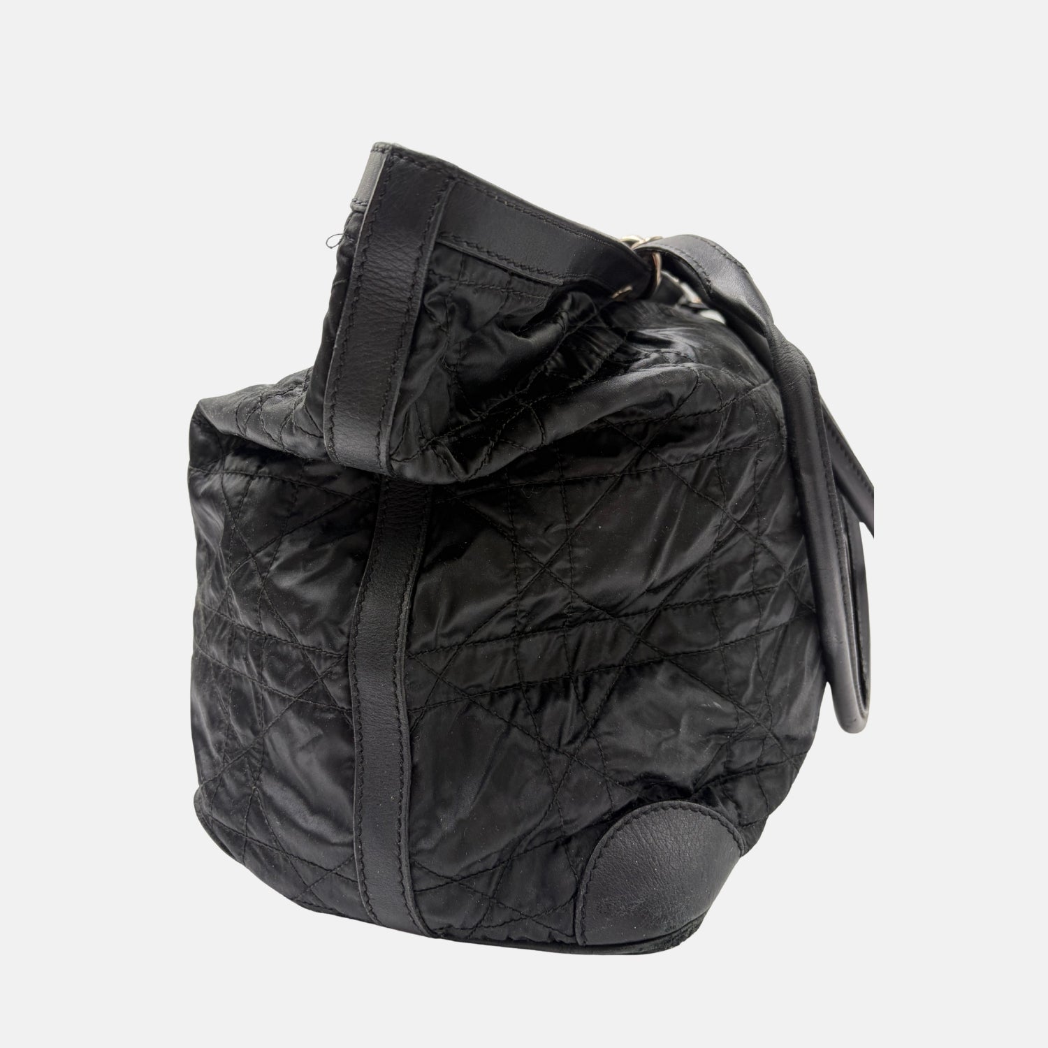 Cannage Tote Bag Black Nylon