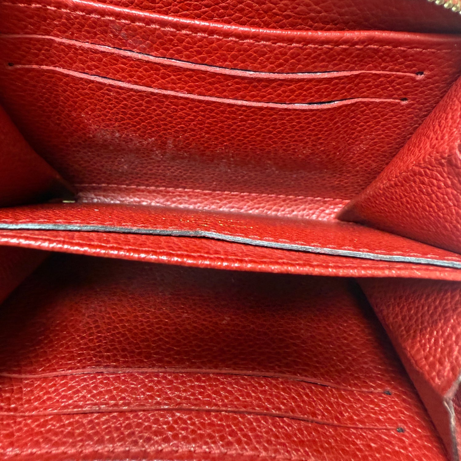 Wallet Red Monogram Empreinte Leather