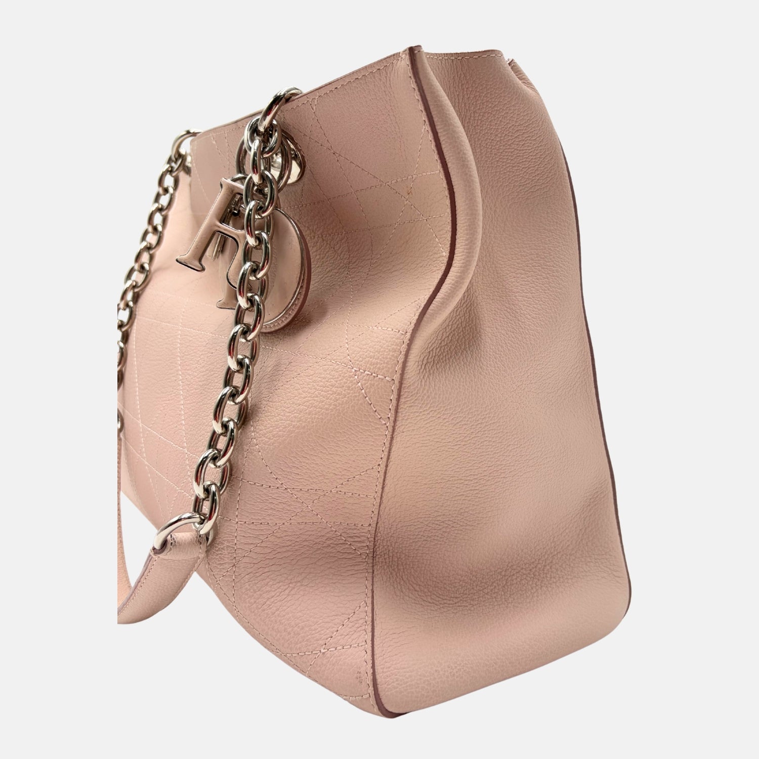 Ultra Dior Tote Bag Blush Cannage Leather