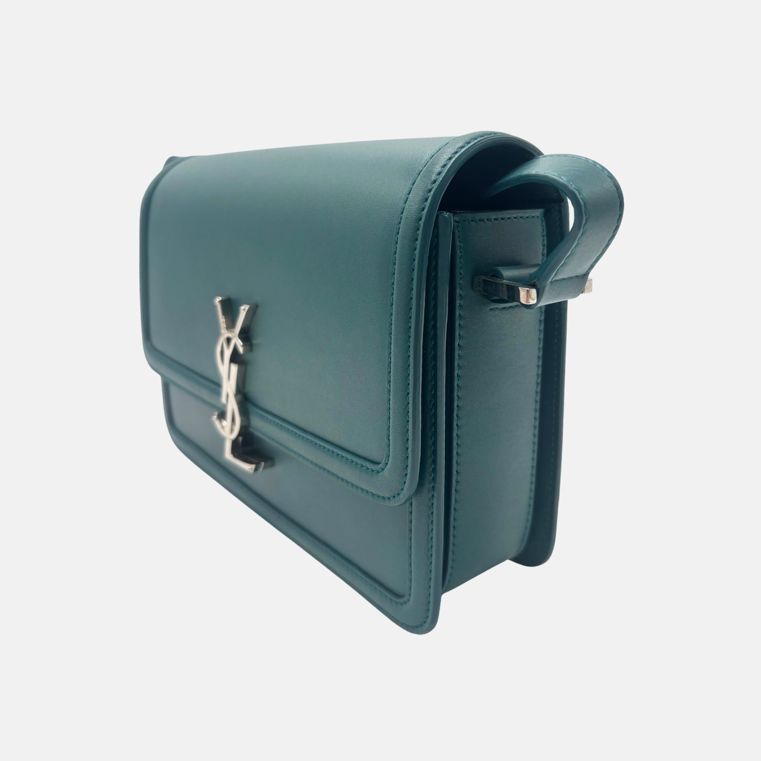 Solferino Satchel Bag Teal Smooth Leather
