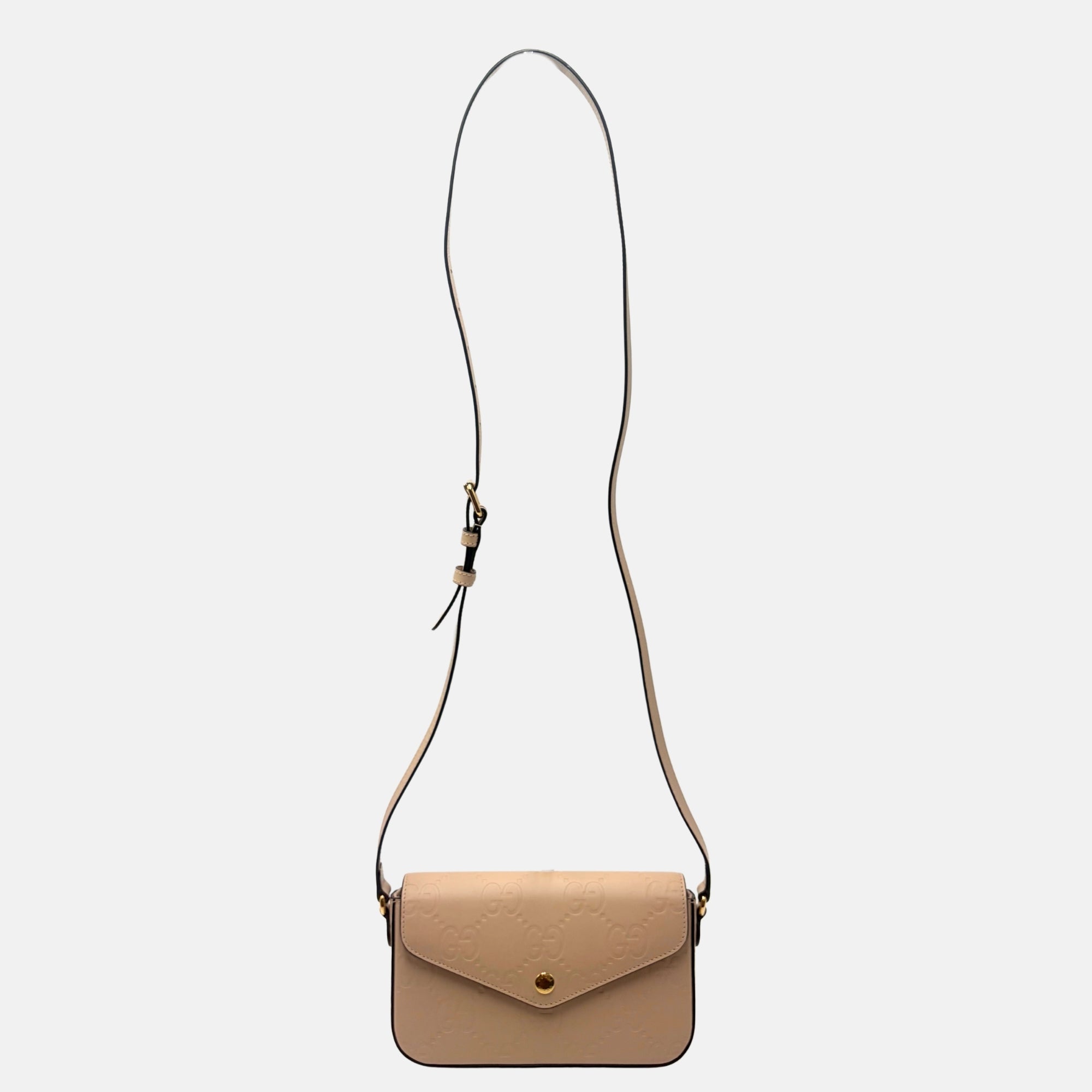 Guccissima Super Mini Beige Leather Crossbody