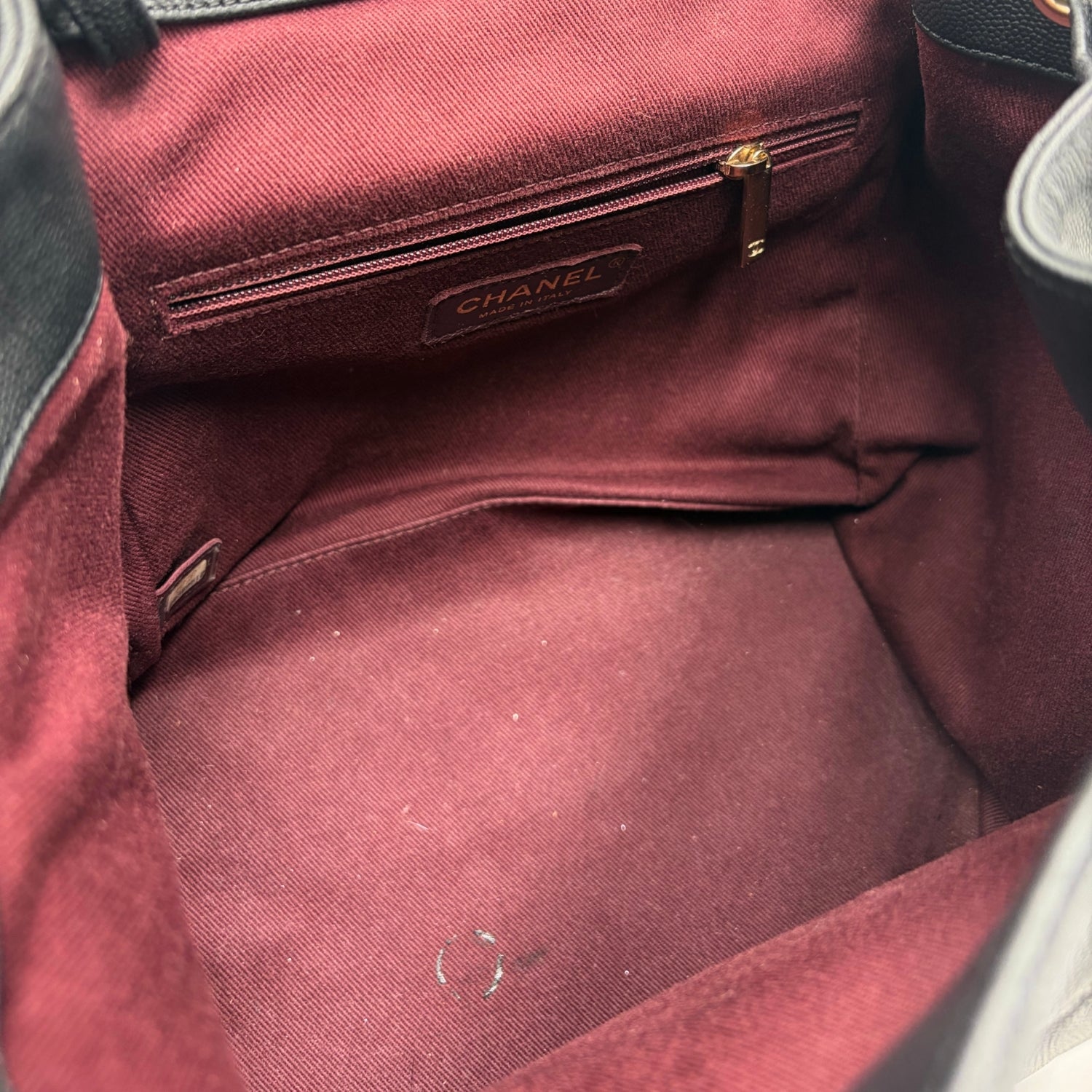 Backpack Black Caviar Leather