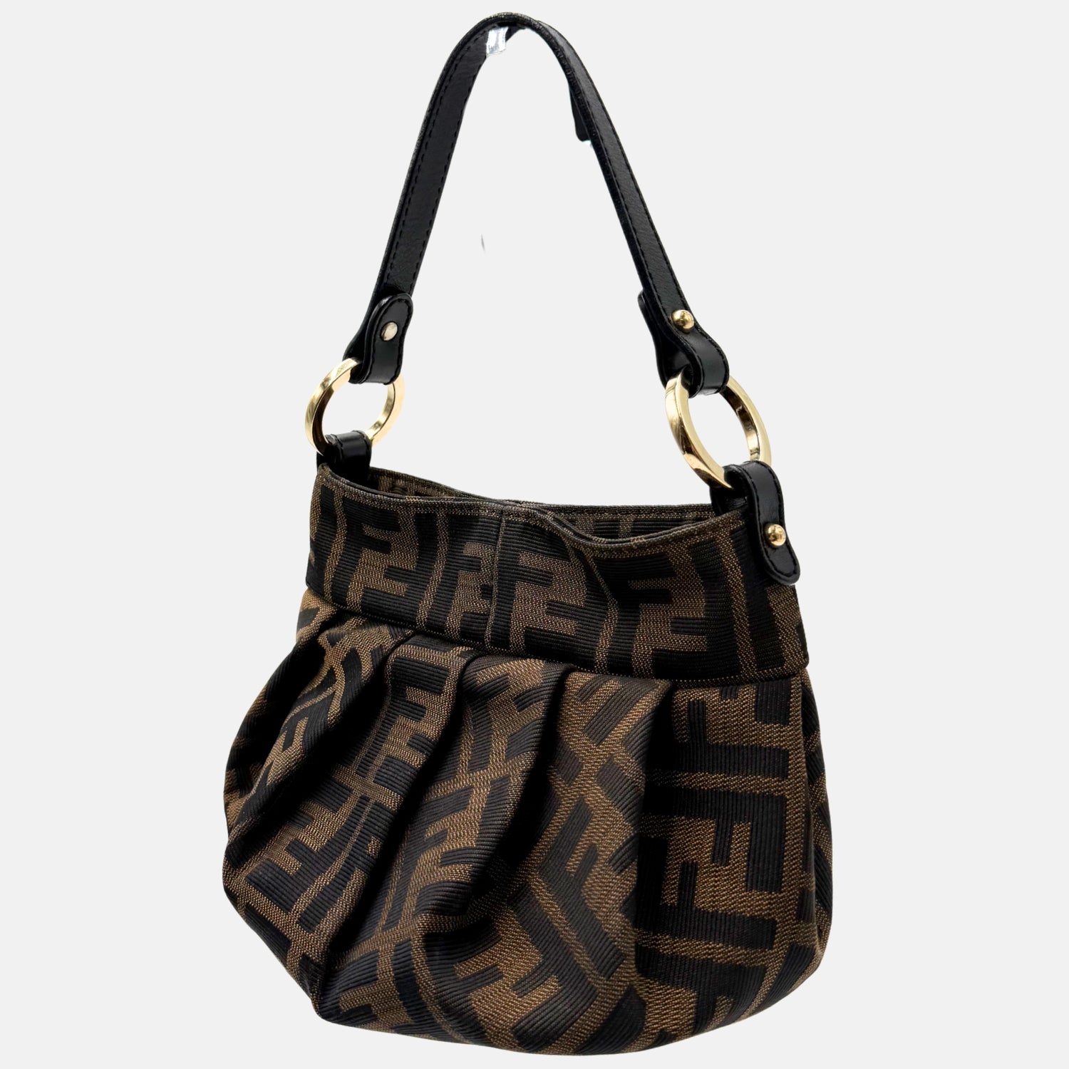 Chef Shoulder Bag Brown Zucca Canvas