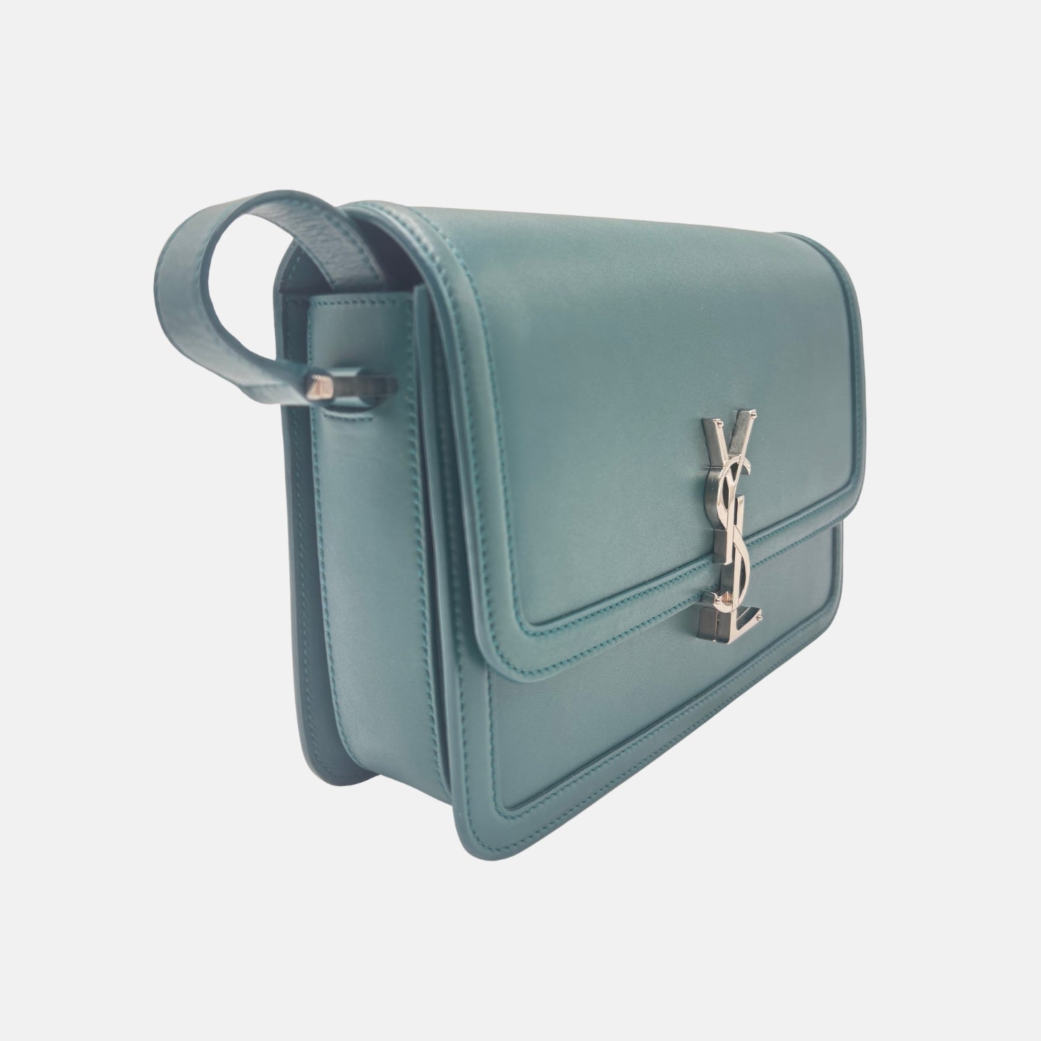 Solferino Satchel Bag Teal Smooth Leather