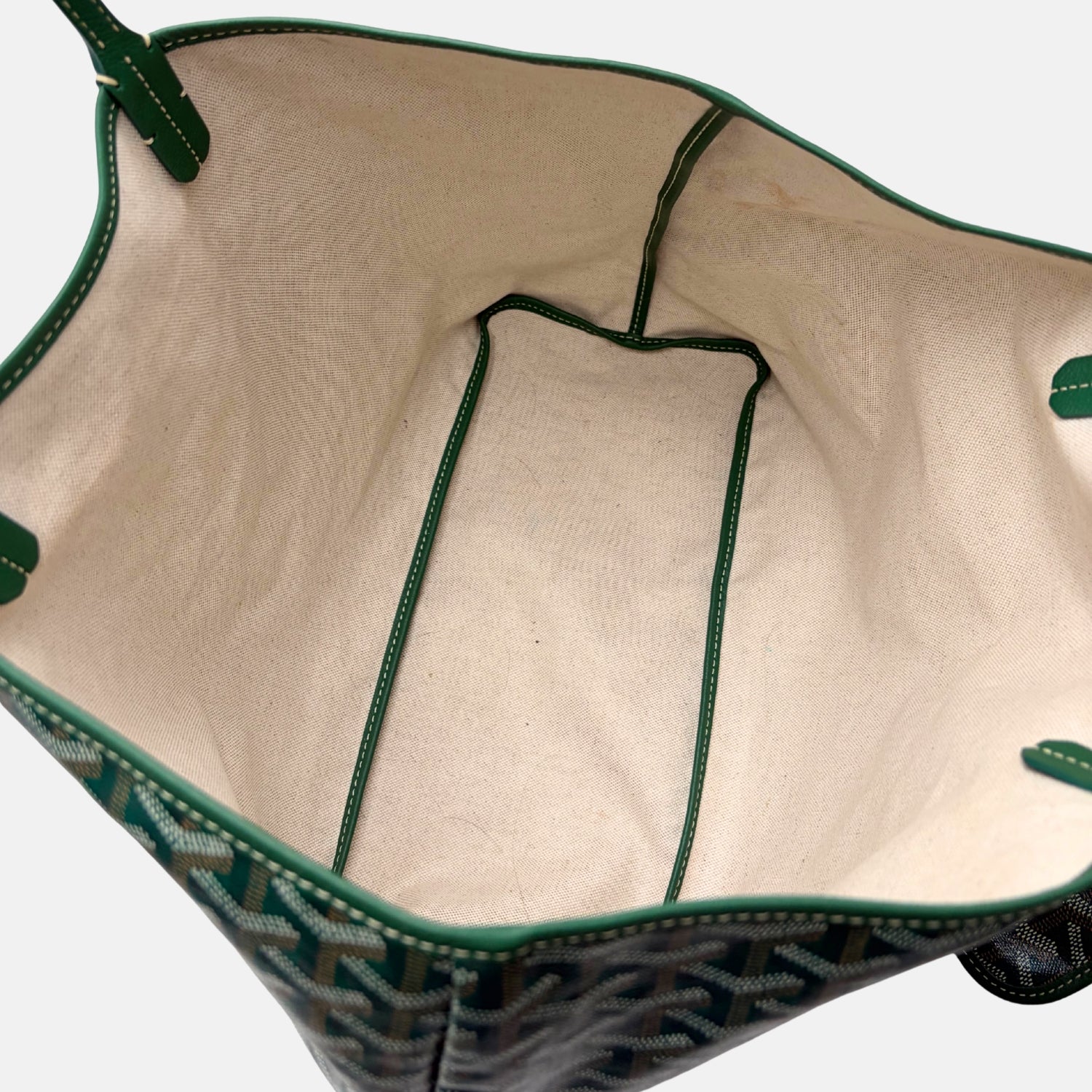 Saint Louis PM Tote Green Goyardine Canvas