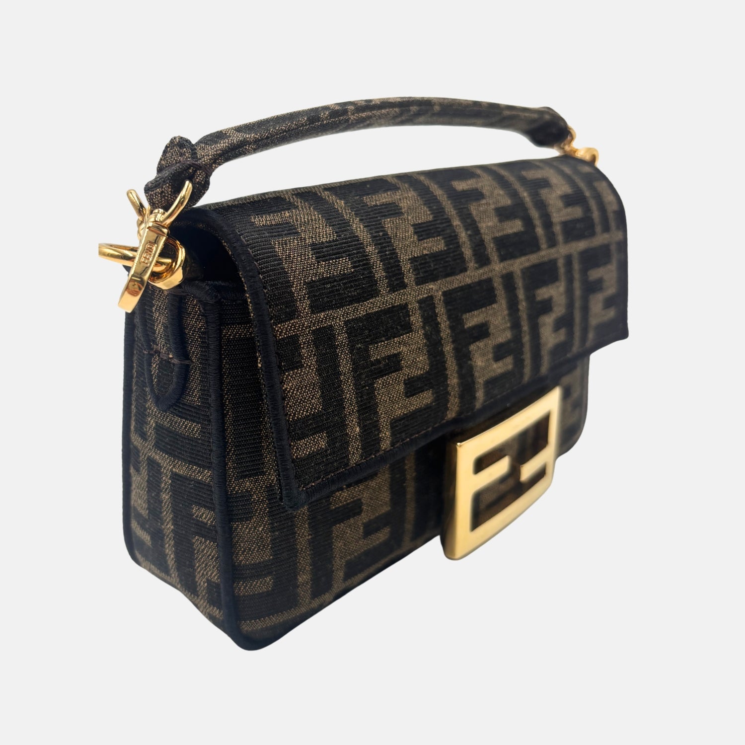 Zucca Baguette Bag Brown Canvas