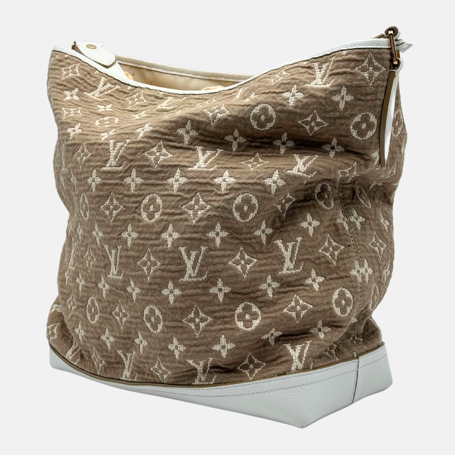 Sabia Besace Monogram Jacquard Taupe