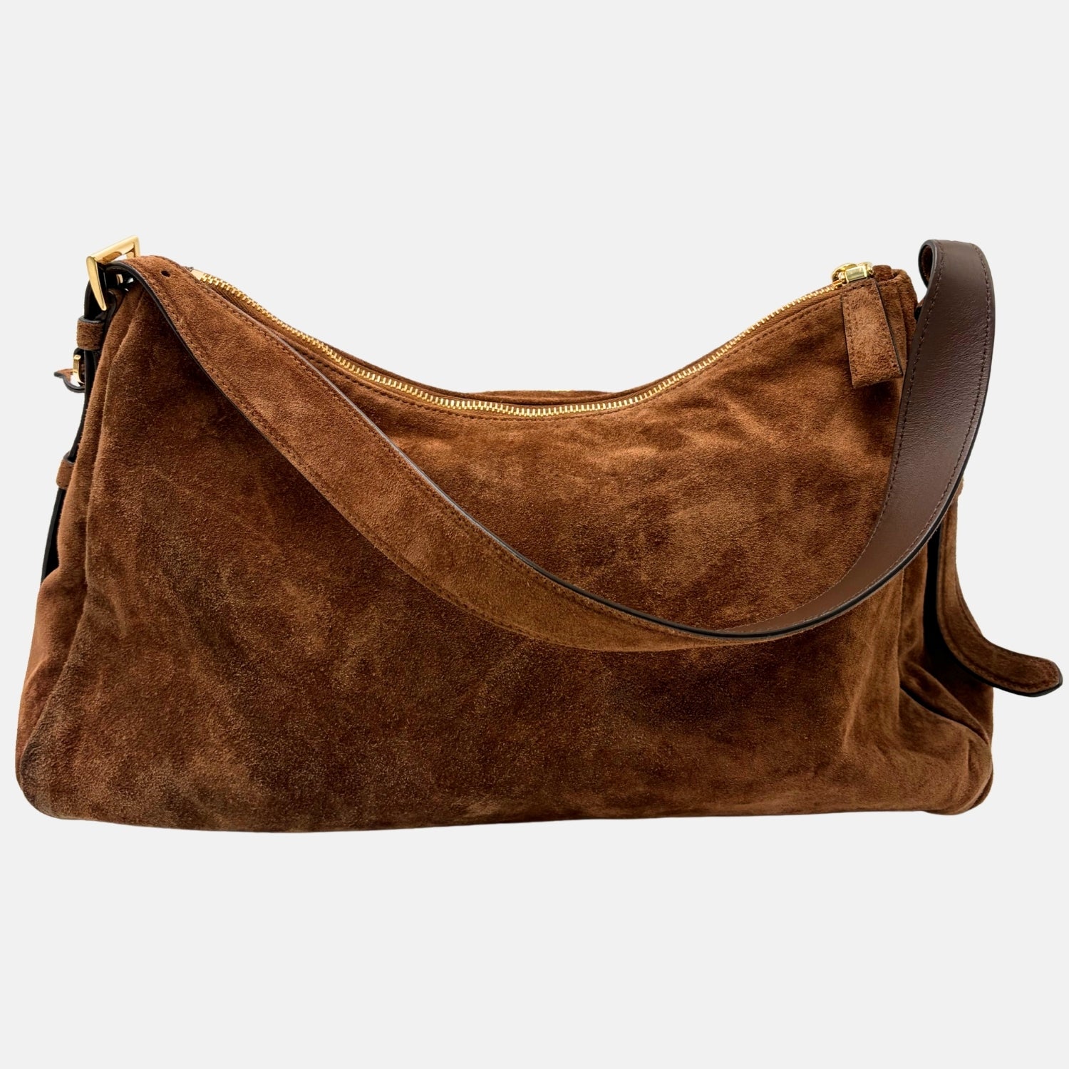 Aimee Hobo Bag Brown Suede