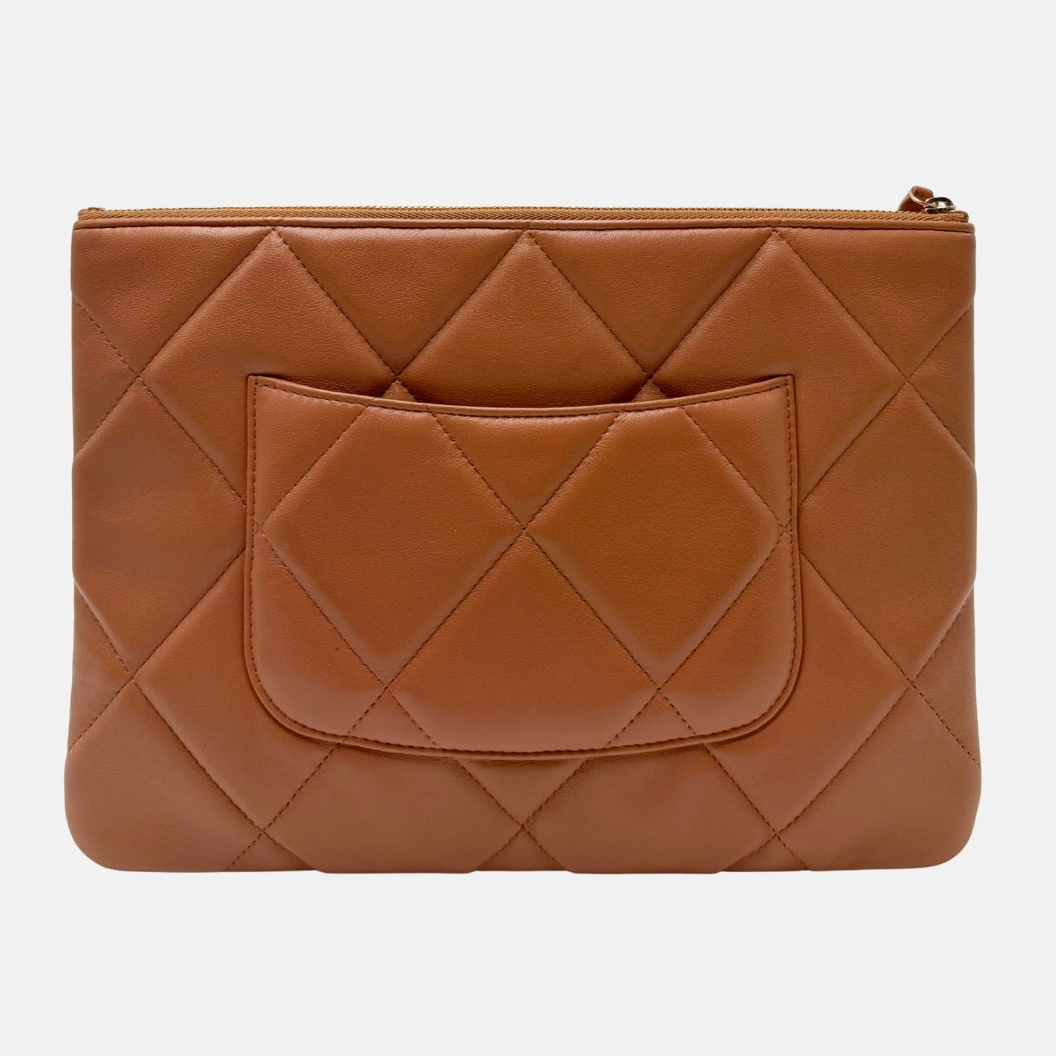 Zip Pouch Quilted Leather