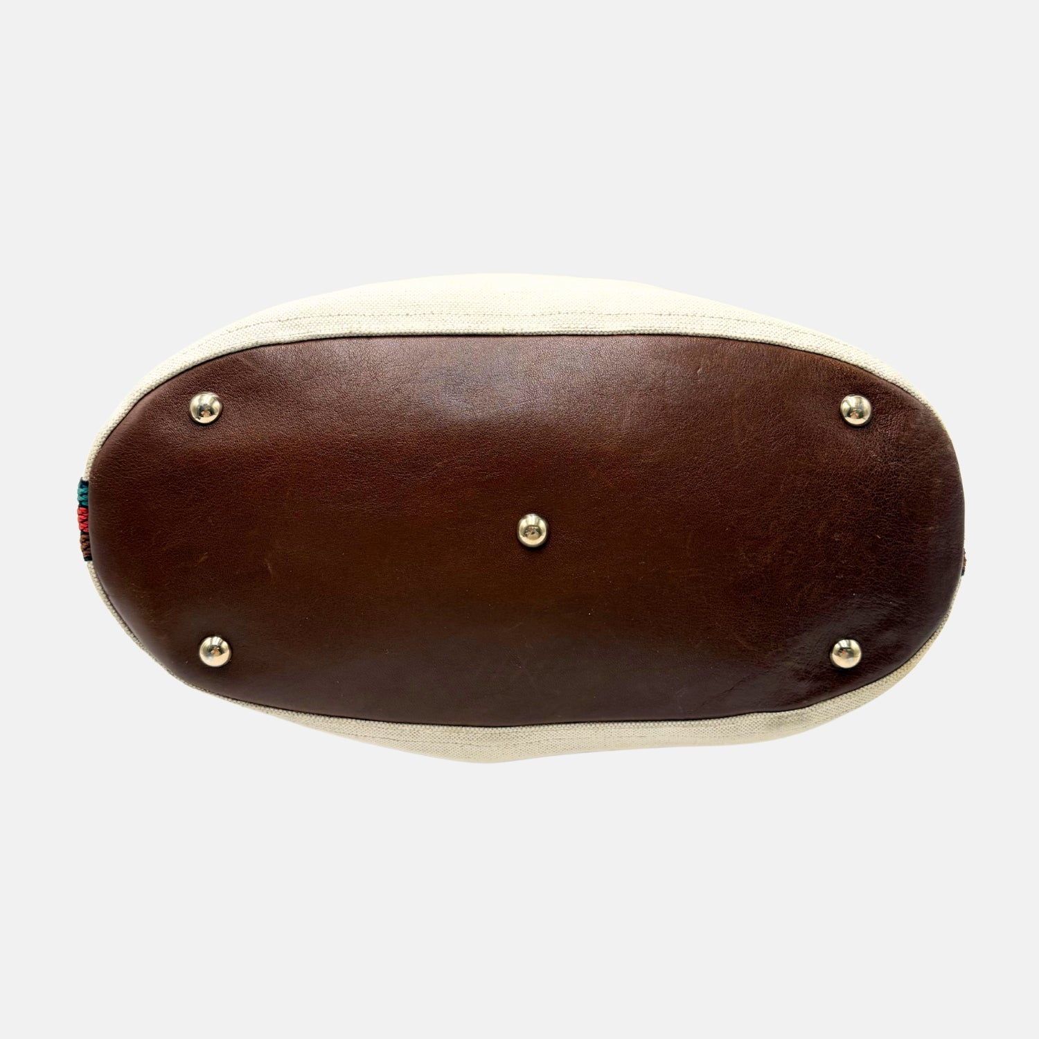 Canvas Bamboo Tote Beige