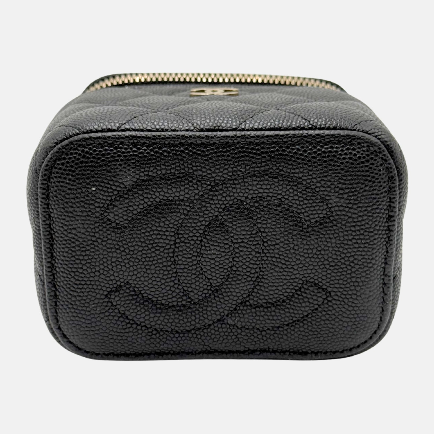 Vanity Case With Chain Black Caviar Quilted Mini