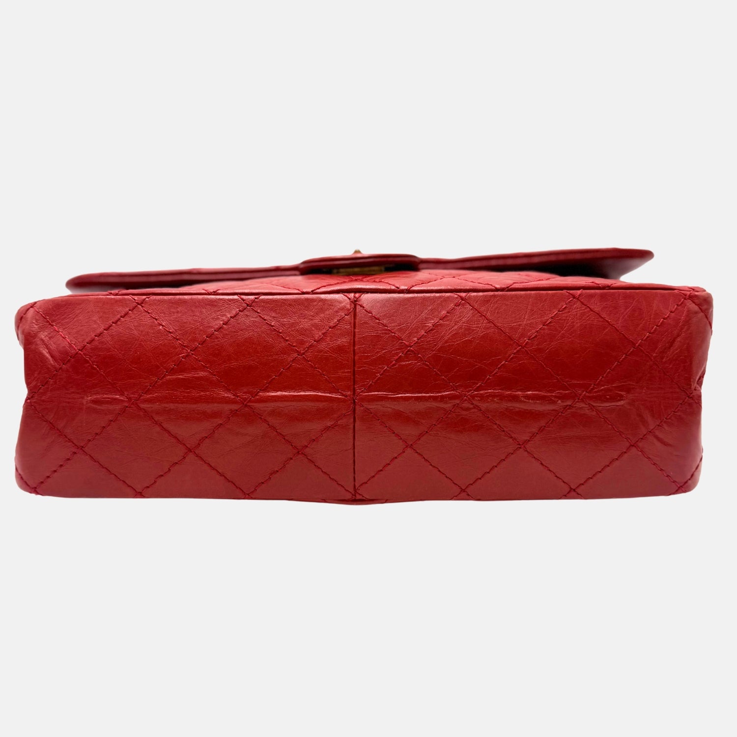 Reissue 2.55 Double Flap Bag Red Lambskin Medium