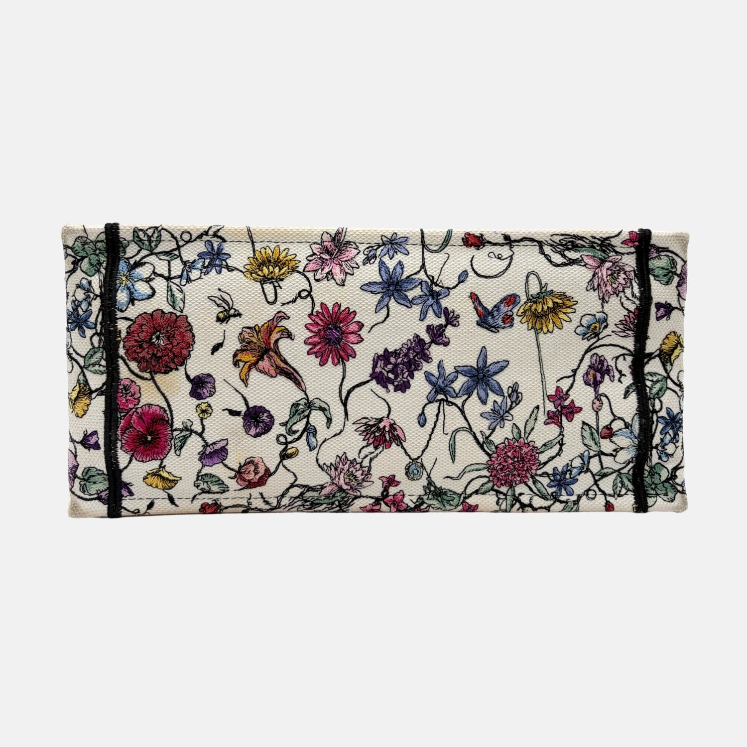 Book Tote Medium Jardin d’Hiver Embroidered Canvas